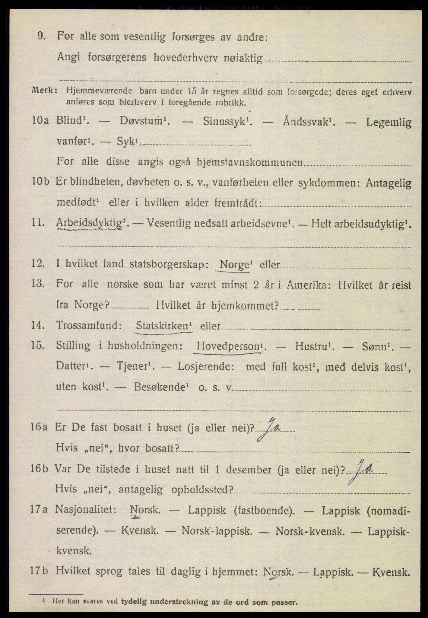 SAT, 1920 census for Gildeskål, 1920, p. 3051