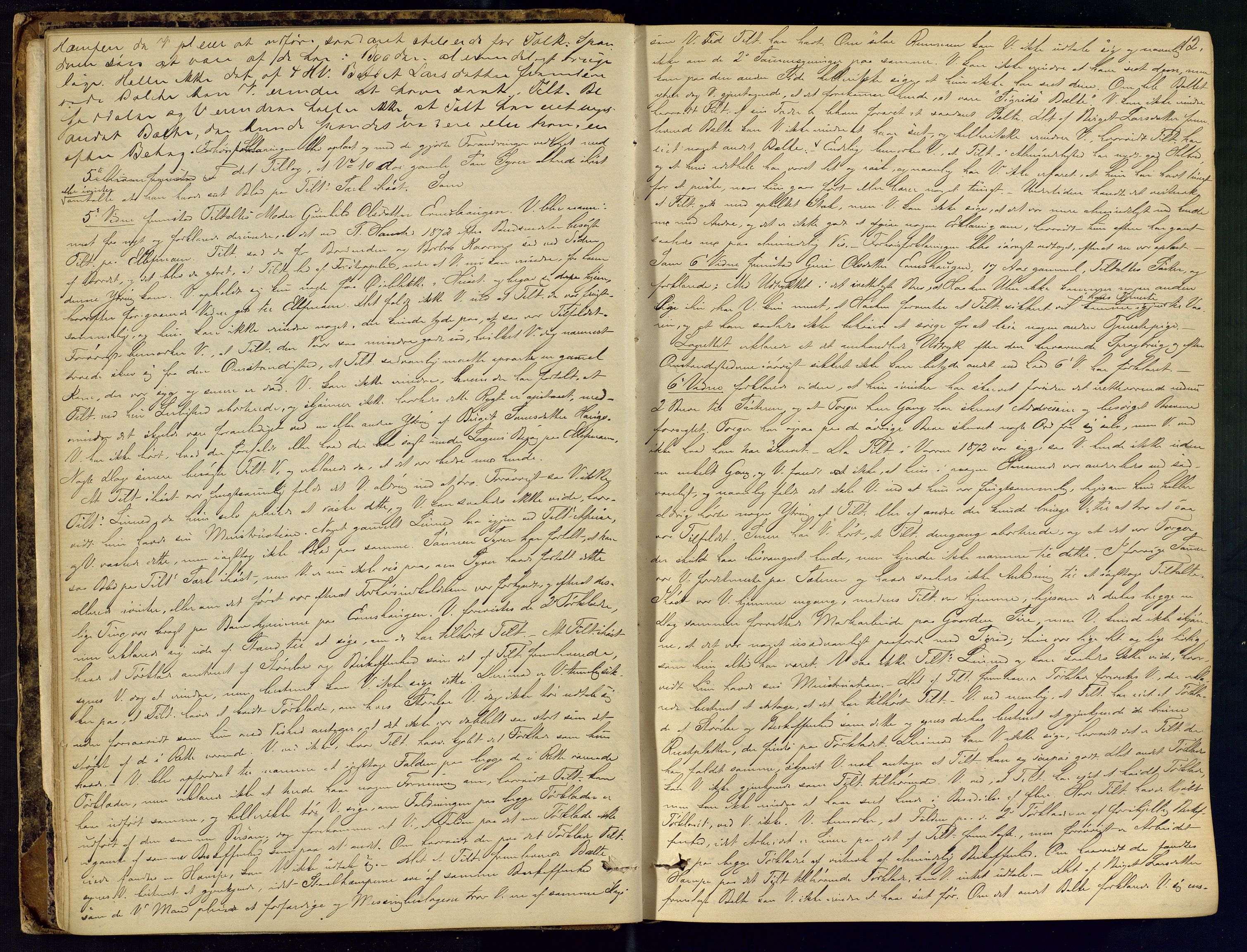 Hallingdal sorenskriveri, AV/SAKO-A-121/F/Fc/L0015: Ekstrarettsprotokoll, 1874-1877, p. 12