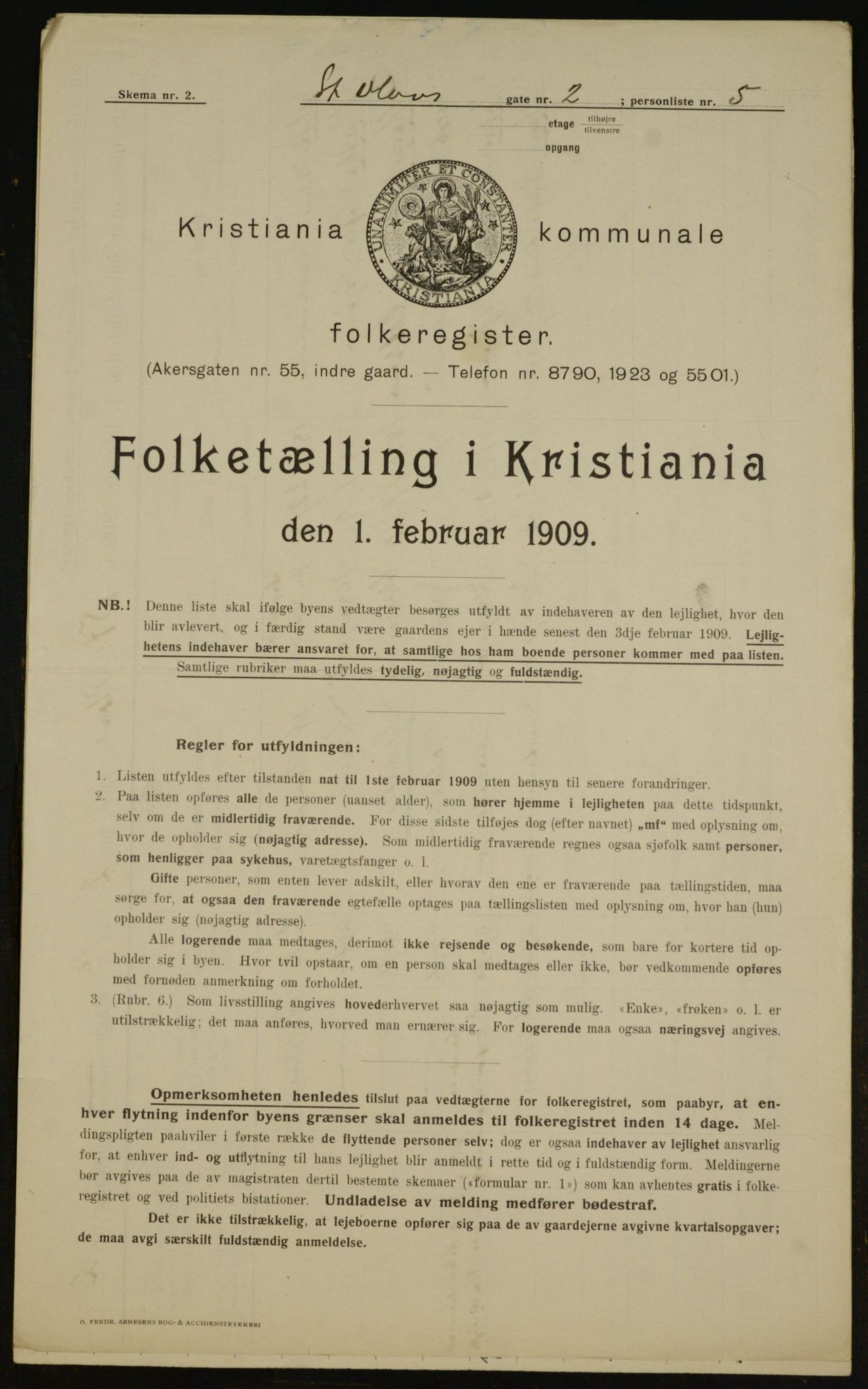 OBA, Municipal Census 1909 for Kristiania, 1909, p. 79929