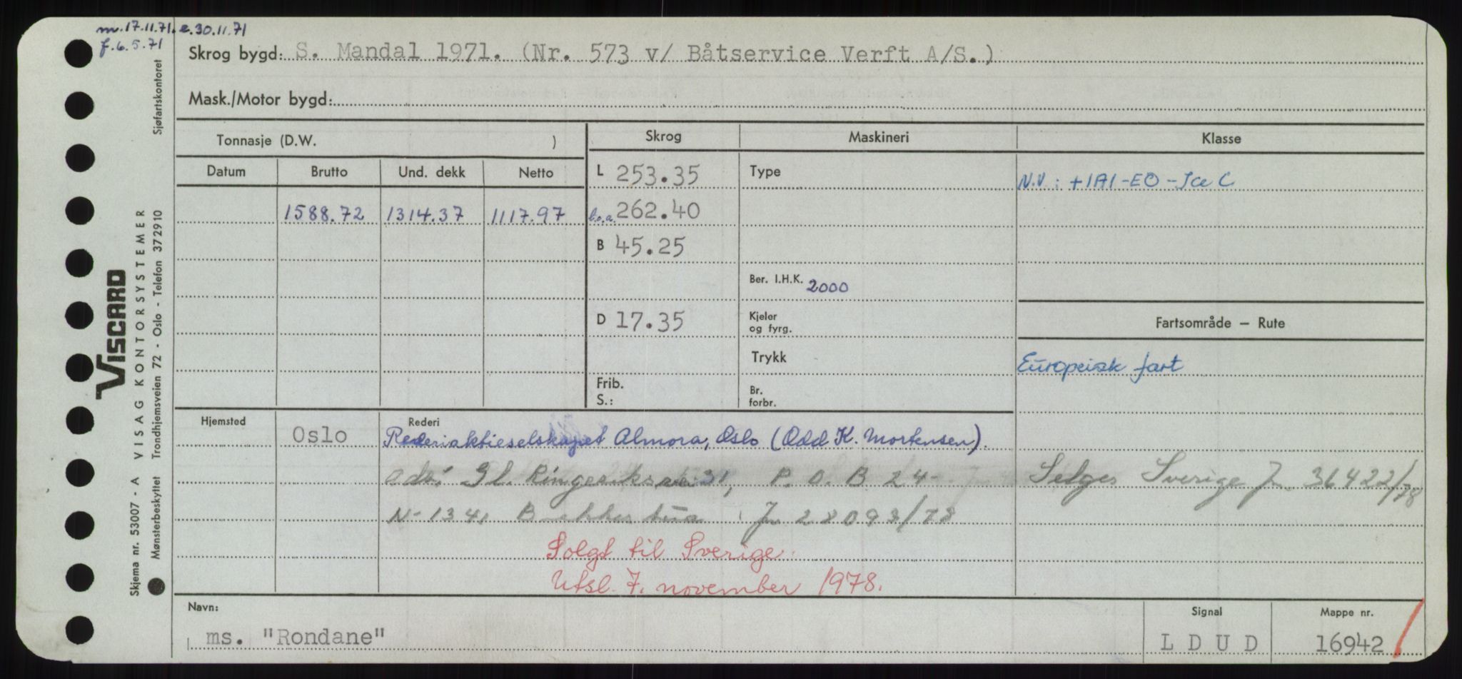 Sjøfartsdirektoratet med forløpere, Skipsmålingen, AV/RA-S-1627/H/Hd/L0031: Fartøy, Rju-Sam, p. 133