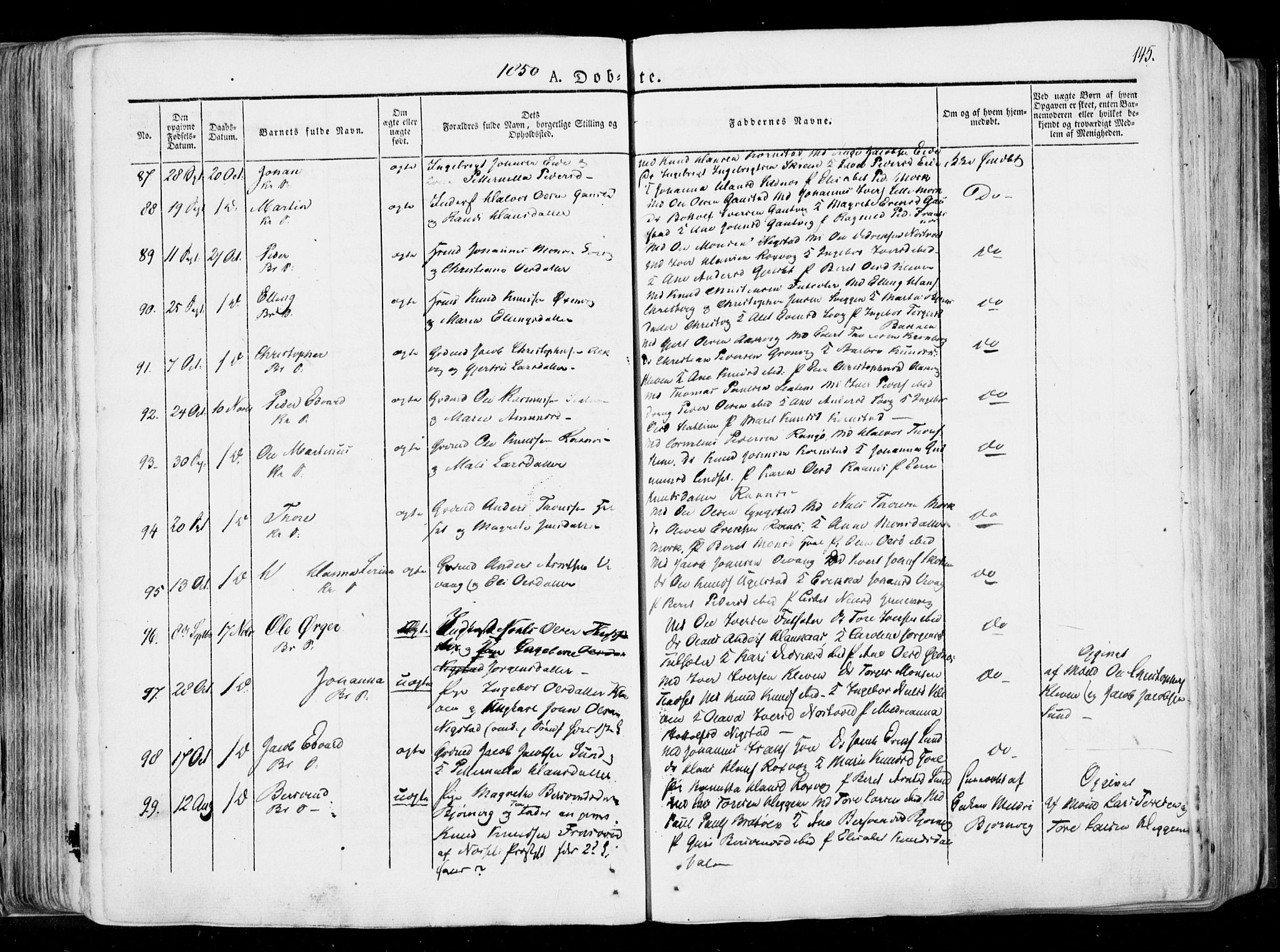 Ministerialprotokoller, klokkerbøker og fødselsregistre - Møre og Romsdal, SAT/A-1454/568/L0803: Parish register (official) no. 568A10, 1830-1853, p. 145