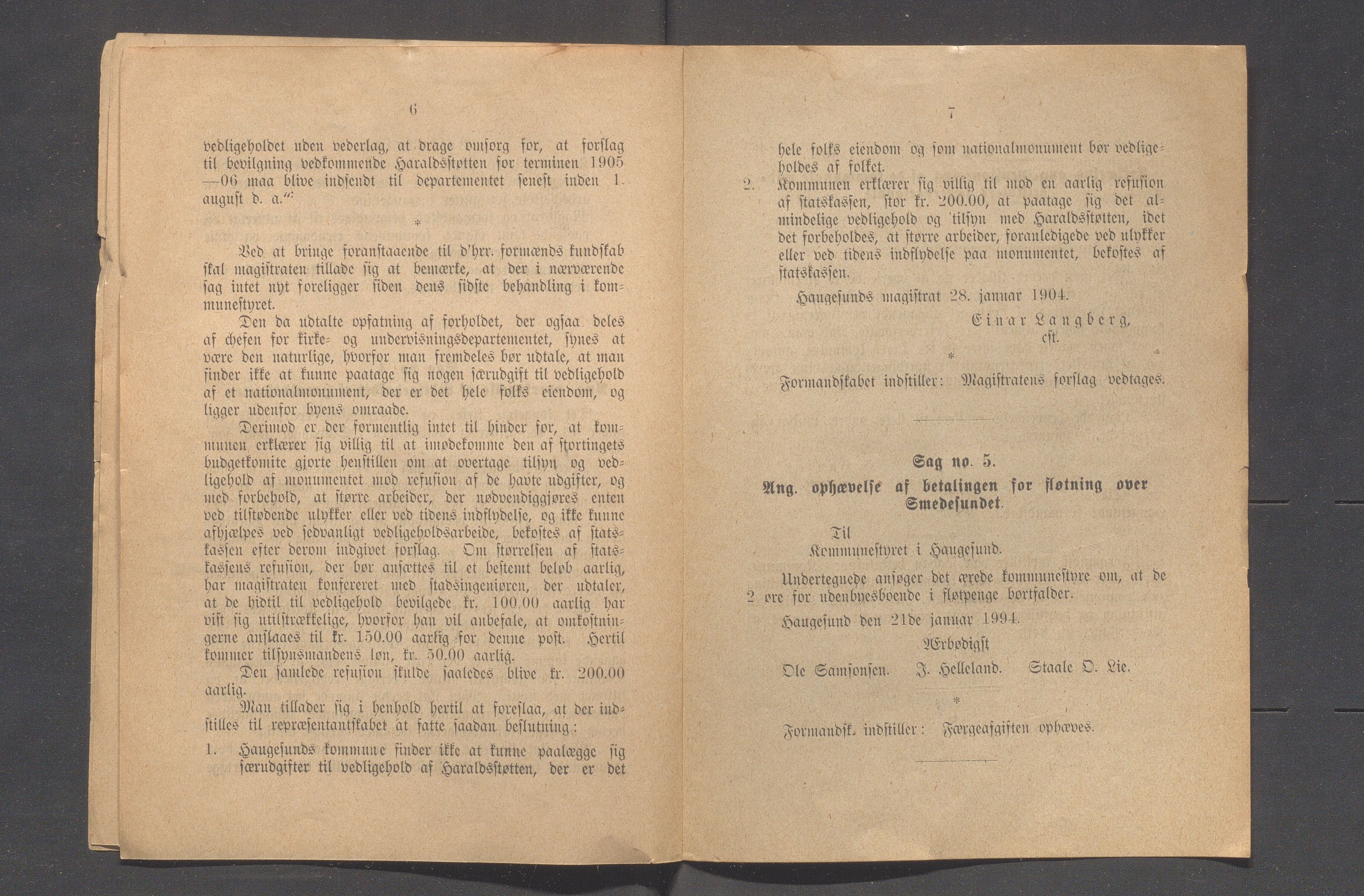 Haugesund kommune - Formannskapet og Bystyret, IKAR/A-740/A/Abb/L0001: Bystyreforhandlinger, 1889-1907, p. 469