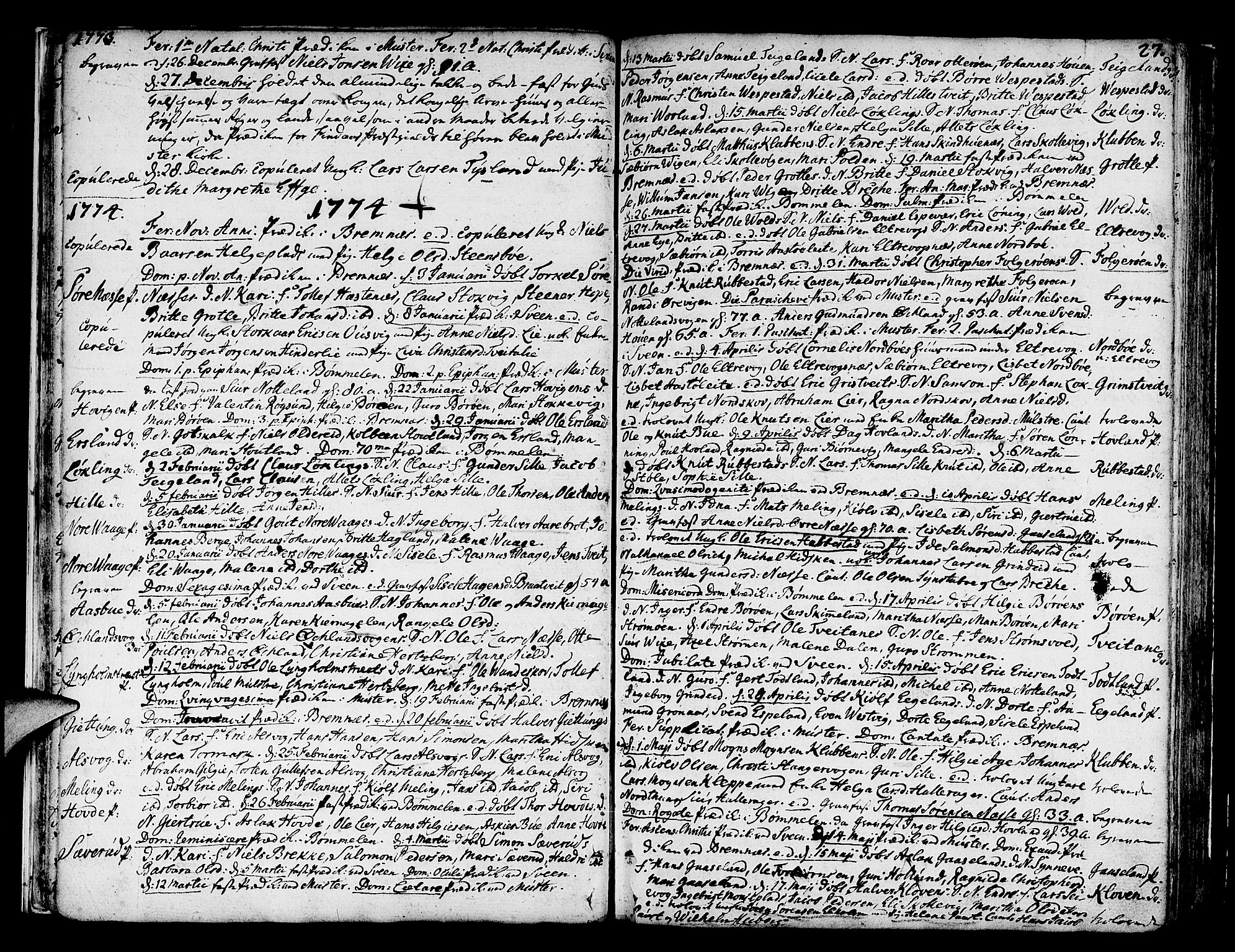 Finnås sokneprestembete, AV/SAB-A-99925/H/Ha/Haa/Haaa/L0003: Parish register (official) no. A 3, 1765-1803, p. 27