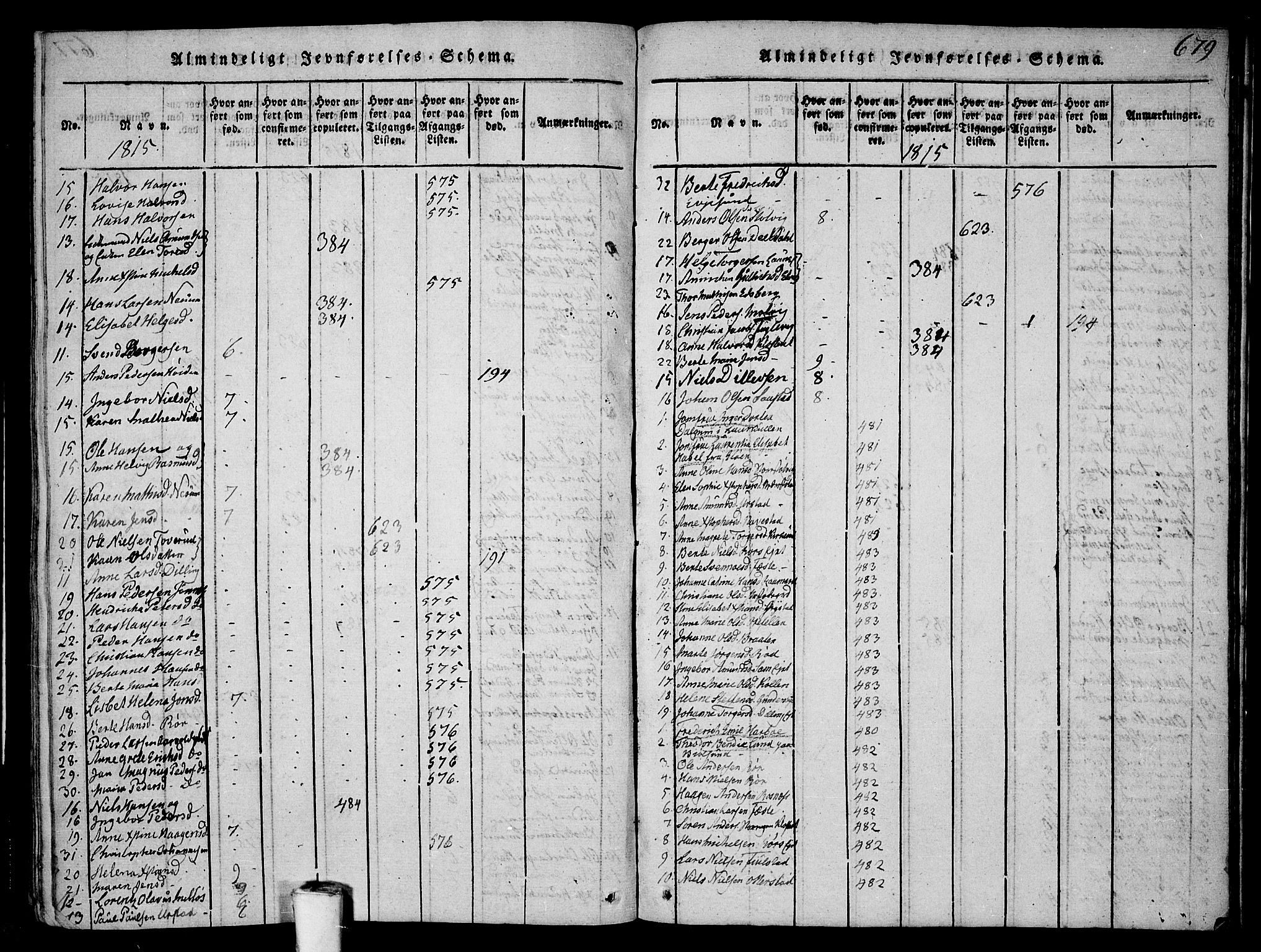 Rygge prestekontor Kirkebøker, AV/SAO-A-10084b/F/Fa/L0003: Parish register (official) no. 3, 1814-1836, p. 678-679