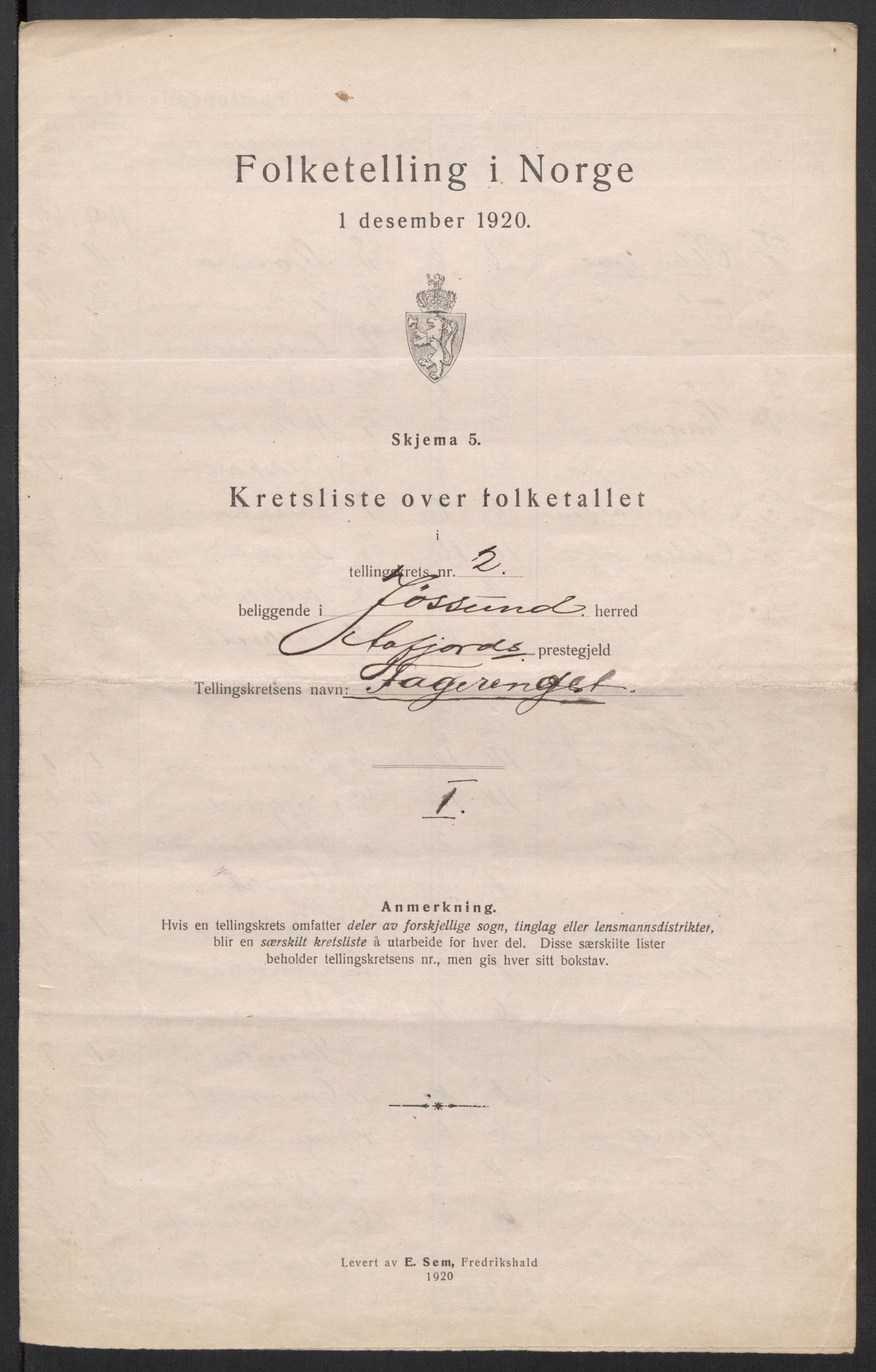 SAT, 1920 census for Jøssund, 1920, p. 11