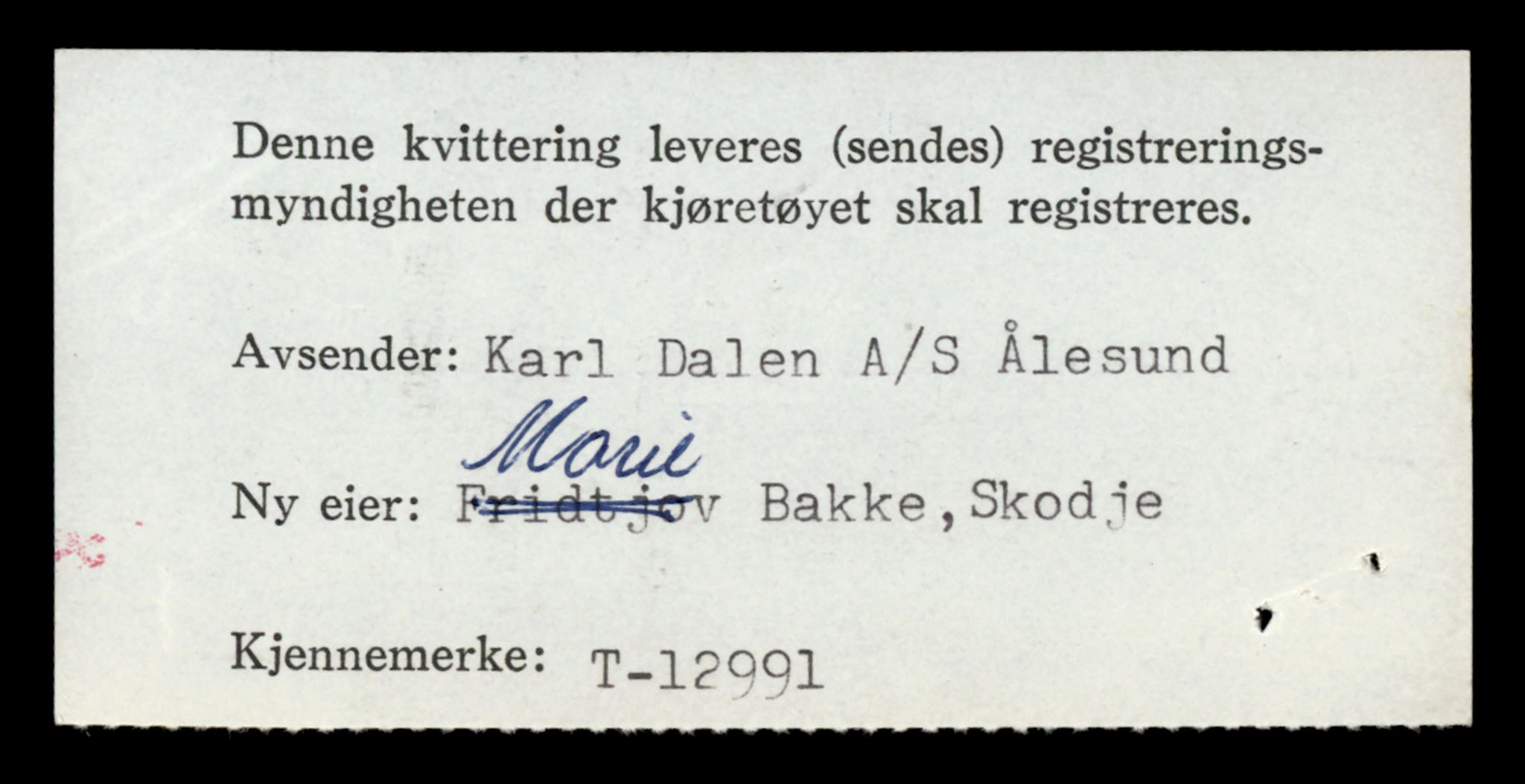 Møre og Romsdal vegkontor - Ålesund trafikkstasjon, AV/SAT-A-4099/F/Fe/L0036: Registreringskort for kjøretøy T 12831 - T 13030, 1927-1998, p. 2348