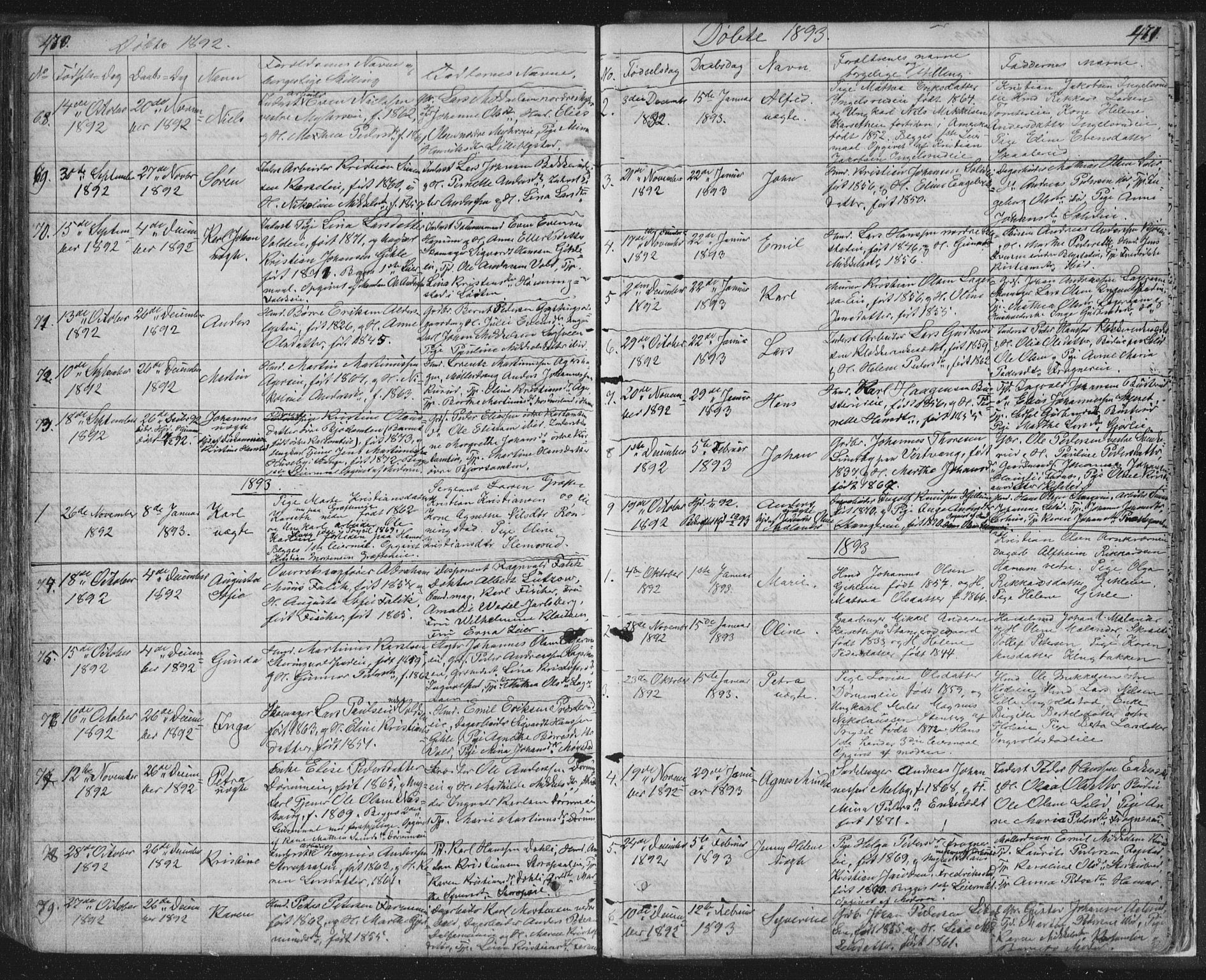 Vang prestekontor, Hedmark, AV/SAH-PREST-008/H/Ha/Hab/L0010A: Parish register (copy) no. 10a, 1854-1896, p. 470-471