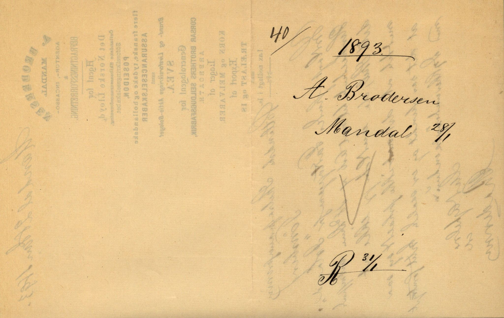 Pa 63 - Østlandske skibsassuranceforening, VEMU/A-1079/G/Ga/L0030/0001: Havaridokumenter / Leif, Korsvei, Margret, Mangerton, Mathilde, Island, Andover, 1893, p. 205