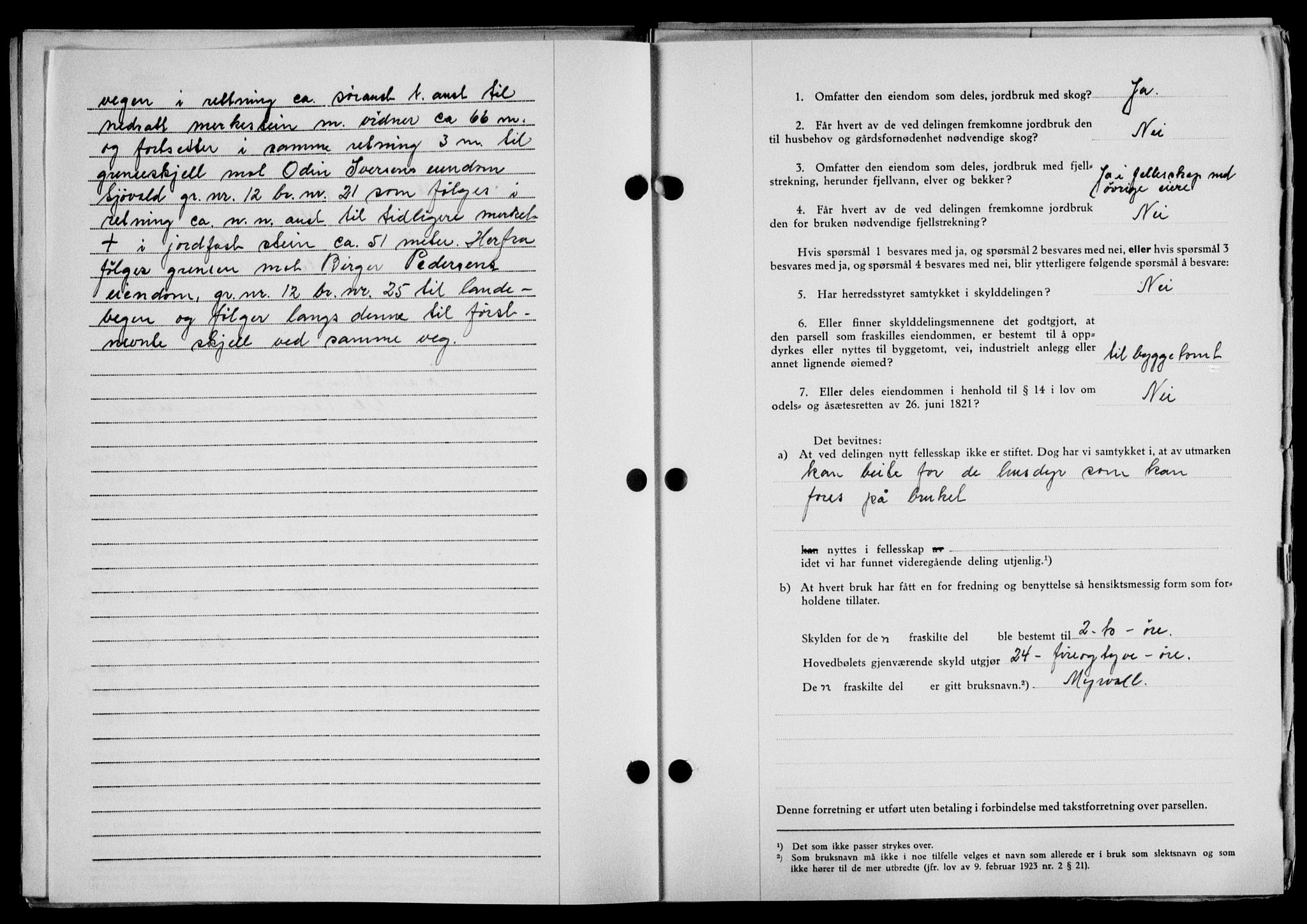 Lofoten sorenskriveri, SAT/A-0017/1/2/2C/L0021a: Mortgage book no. 21a, 1949-1949, Diary no: : 1228/1949