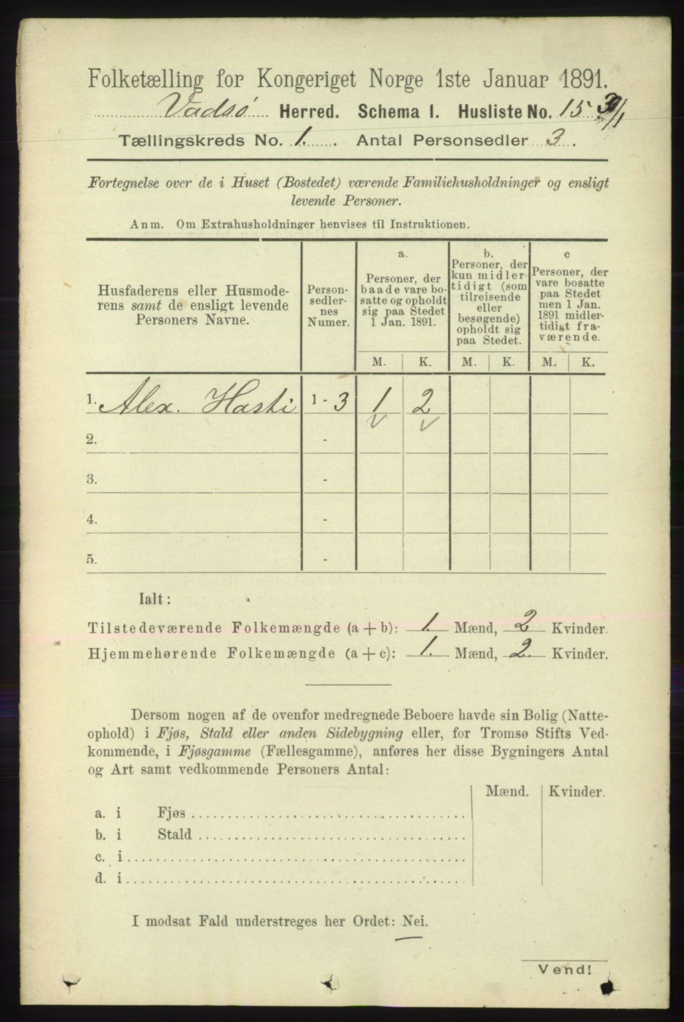 RA, 1891 census for 2029 Vadsø, 1891, p. 28