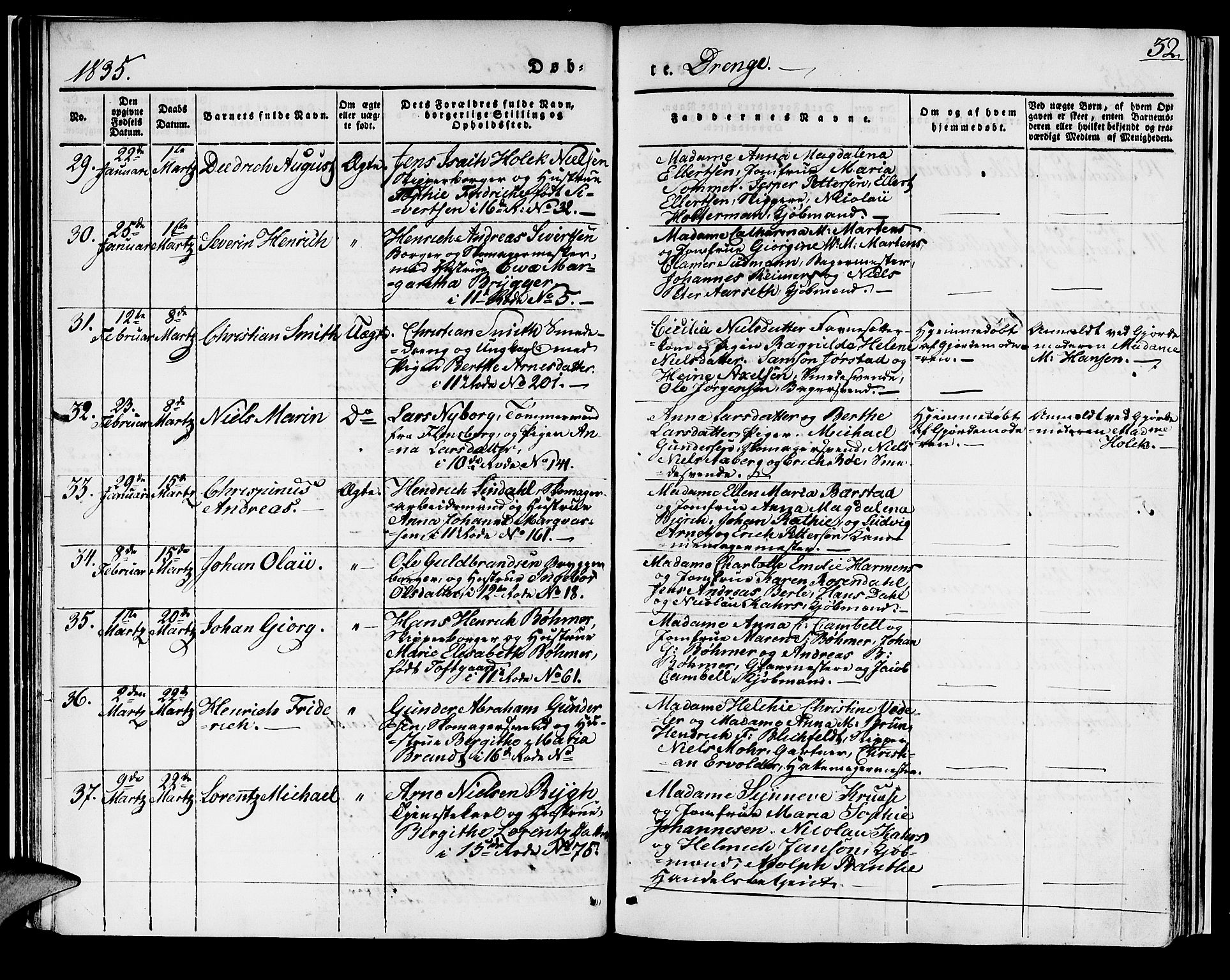 Domkirken sokneprestembete, SAB/A-74801/H/Haa/L0014: Parish register (official) no. A 13, 1830-1837, p. 32