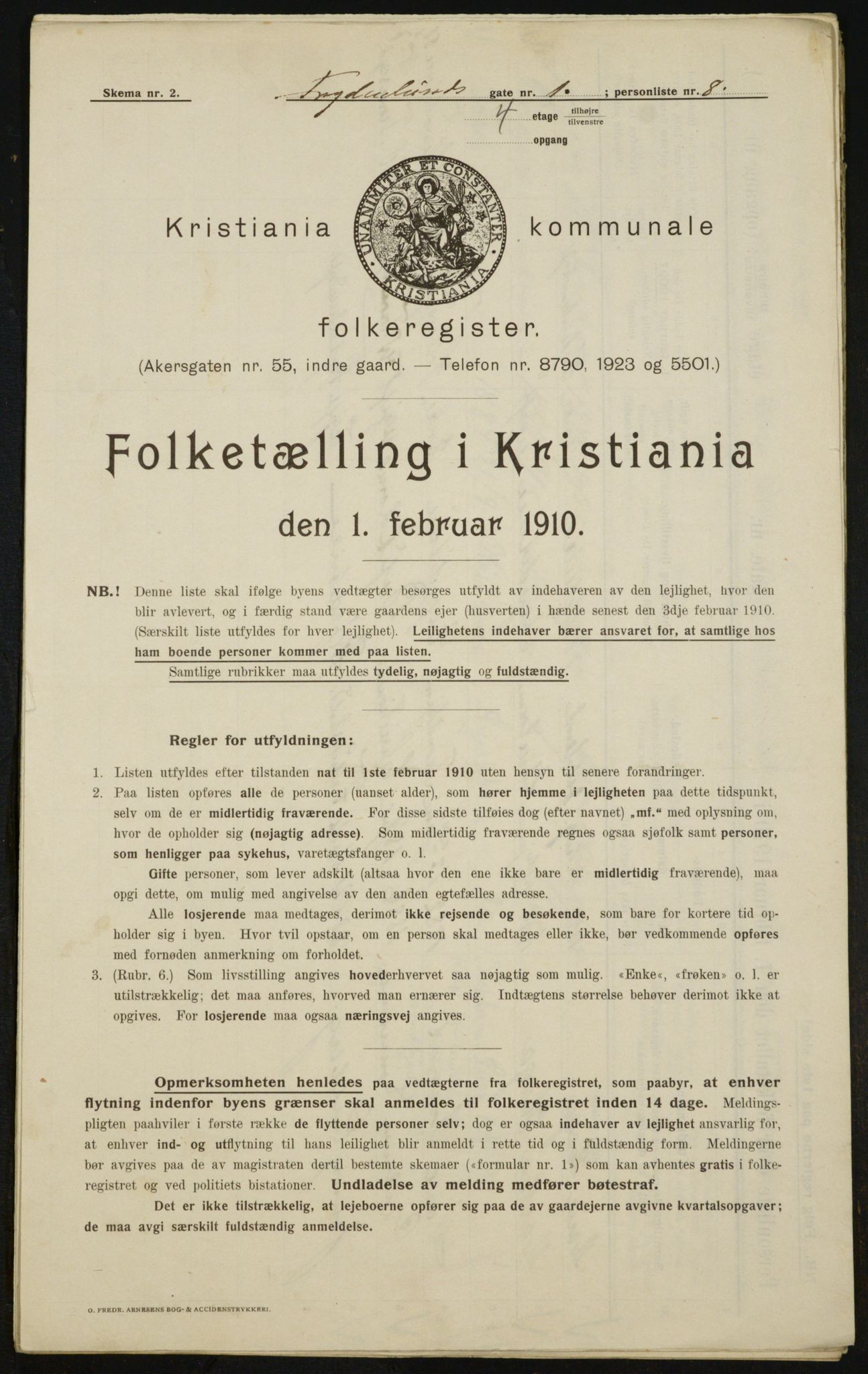 OBA, Municipal Census 1910 for Kristiania, 1910, p. 26177