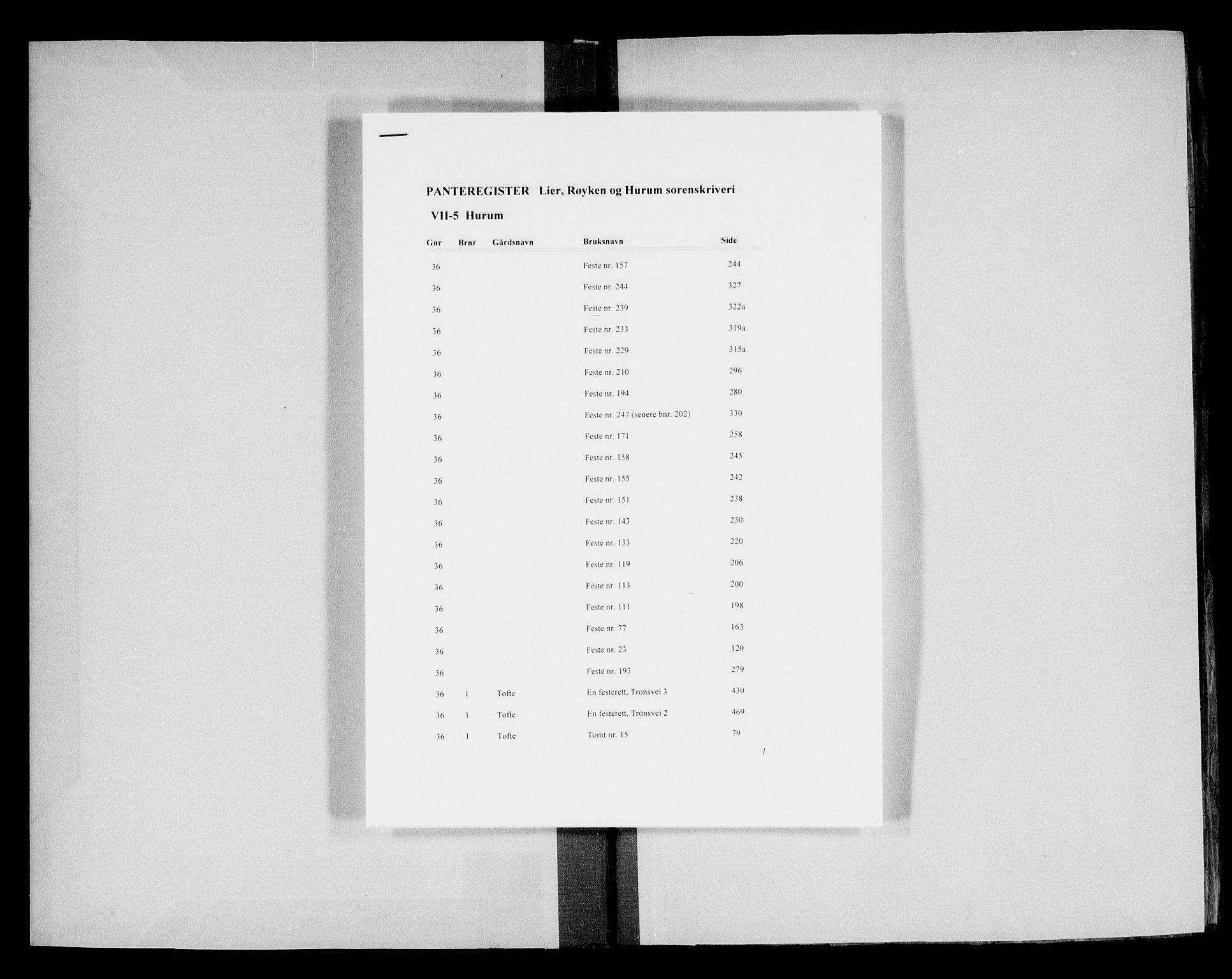 Lier, Røyken og Hurum sorenskriveri, SAKO/A-89/G/Gb/Gbf/L0005: Mortgage register no. VII 5