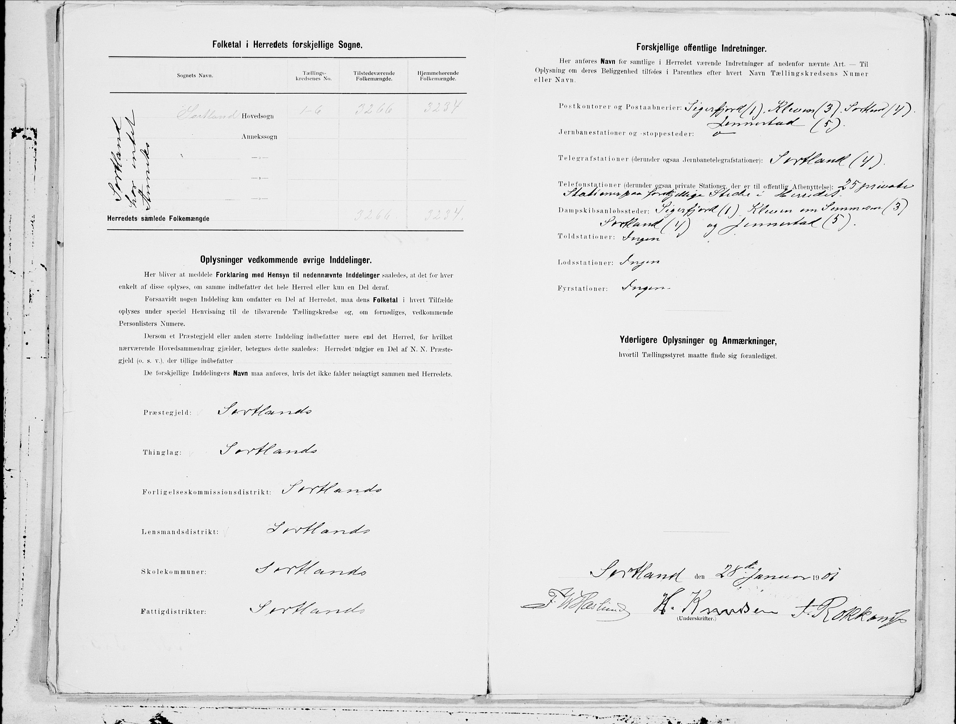 SAT, 1900 census for Sortland, 1900, p. 17