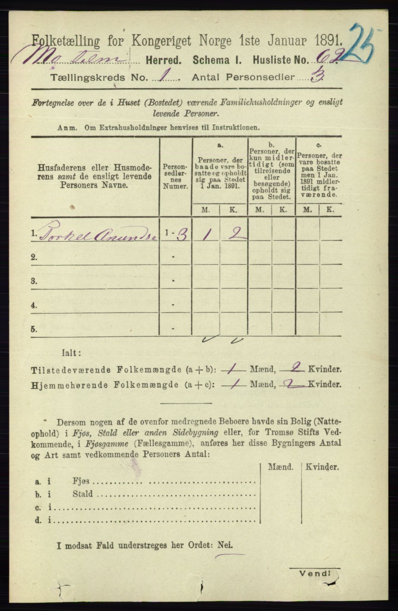 RA, 1891 census for 0832 Mo, 1891, p. 88