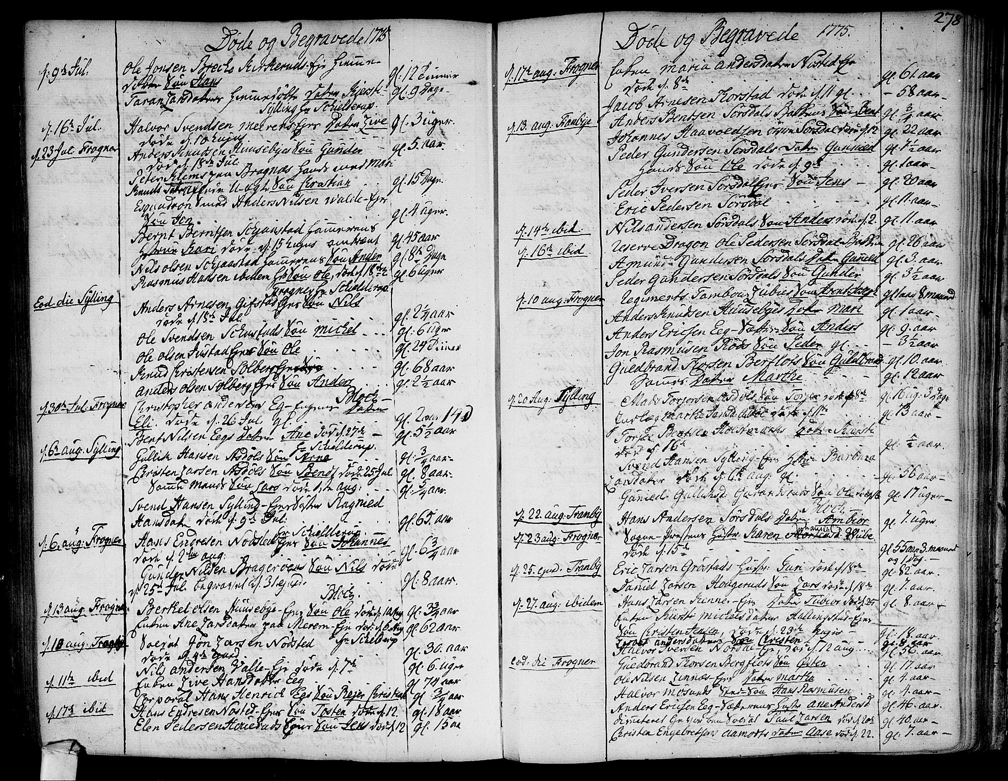 Lier kirkebøker, SAKO/A-230/F/Fa/L0006: Parish register (official) no. I 6, 1777-1794, p. 277-278