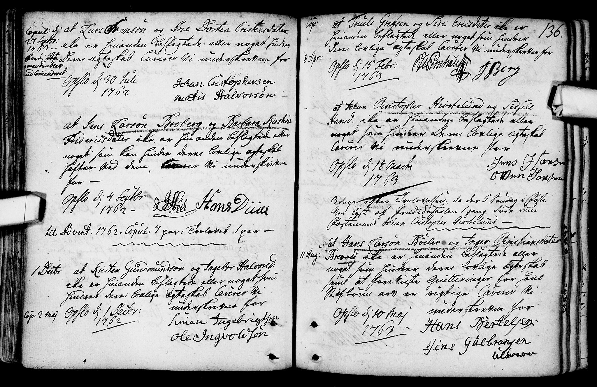 Gamlebyen prestekontor Kirkebøker, AV/SAO-A-10884/F/Fa/L0001: Parish register (official) no. 1, 1734-1818, p. 136