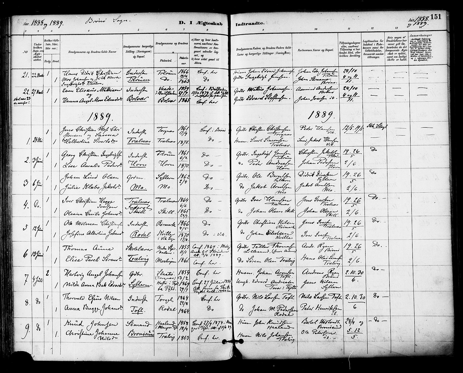 Ministerialprotokoller, klokkerbøker og fødselsregistre - Nordland, SAT/A-1459/813/L0200: Parish register (official) no. 813A10, 1886-1900, p. 151