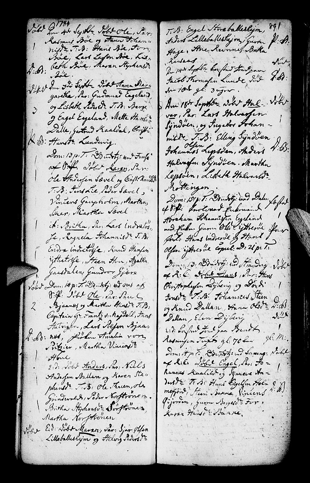 Os sokneprestembete, AV/SAB-A-99929: Parish register (official) no. A 10, 1779-1788, p. 89