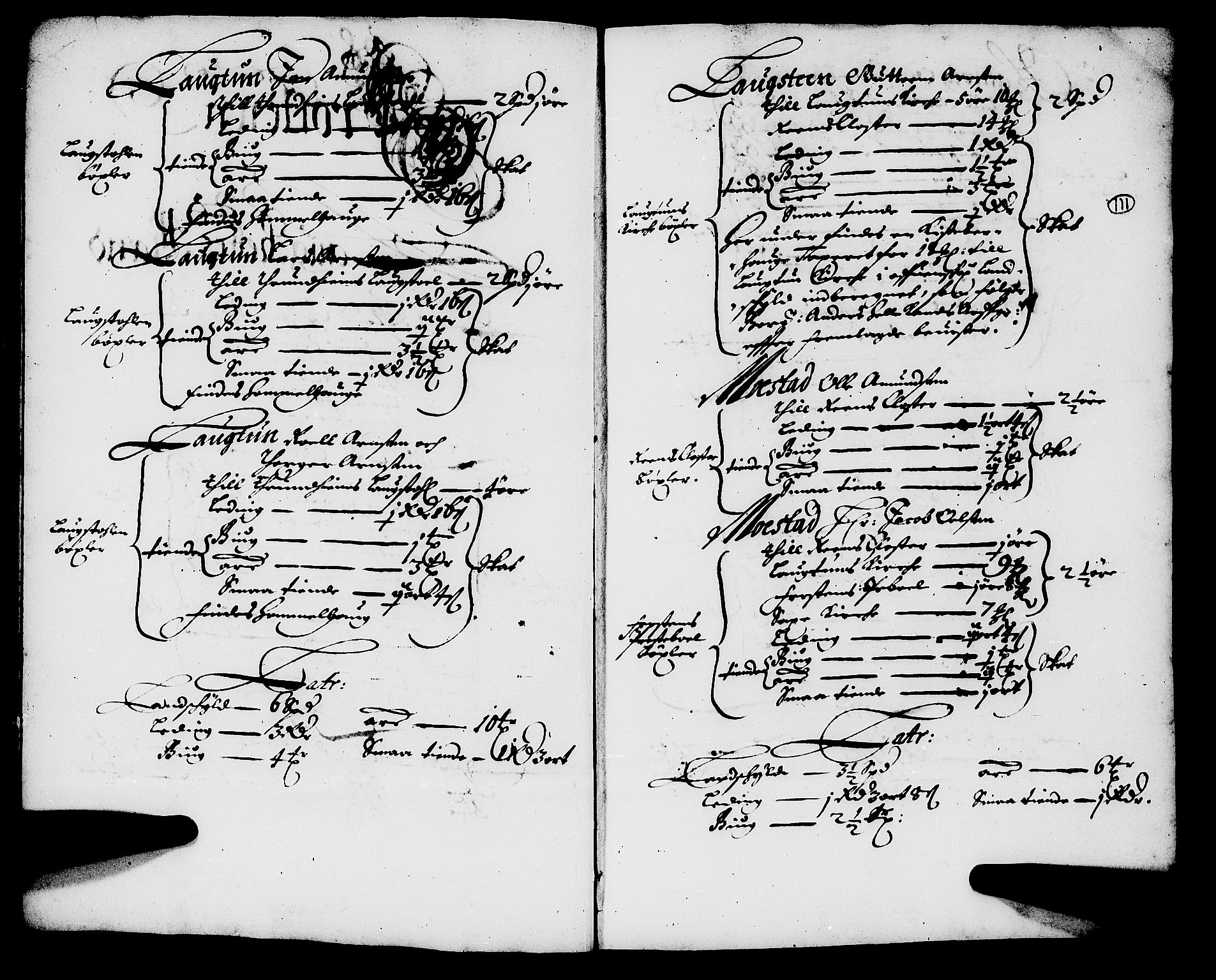 Rentekammeret inntil 1814, Realistisk ordnet avdeling, RA/EA-4070/N/Nb/Nba/L0054: Stjørdal len, 1669, p. 110b-111a