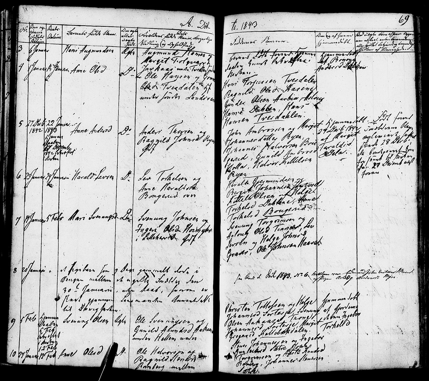 Heddal kirkebøker, SAKO/A-268/F/Fa/L0006: Parish register (official) no. I 6, 1837-1854, p. 69