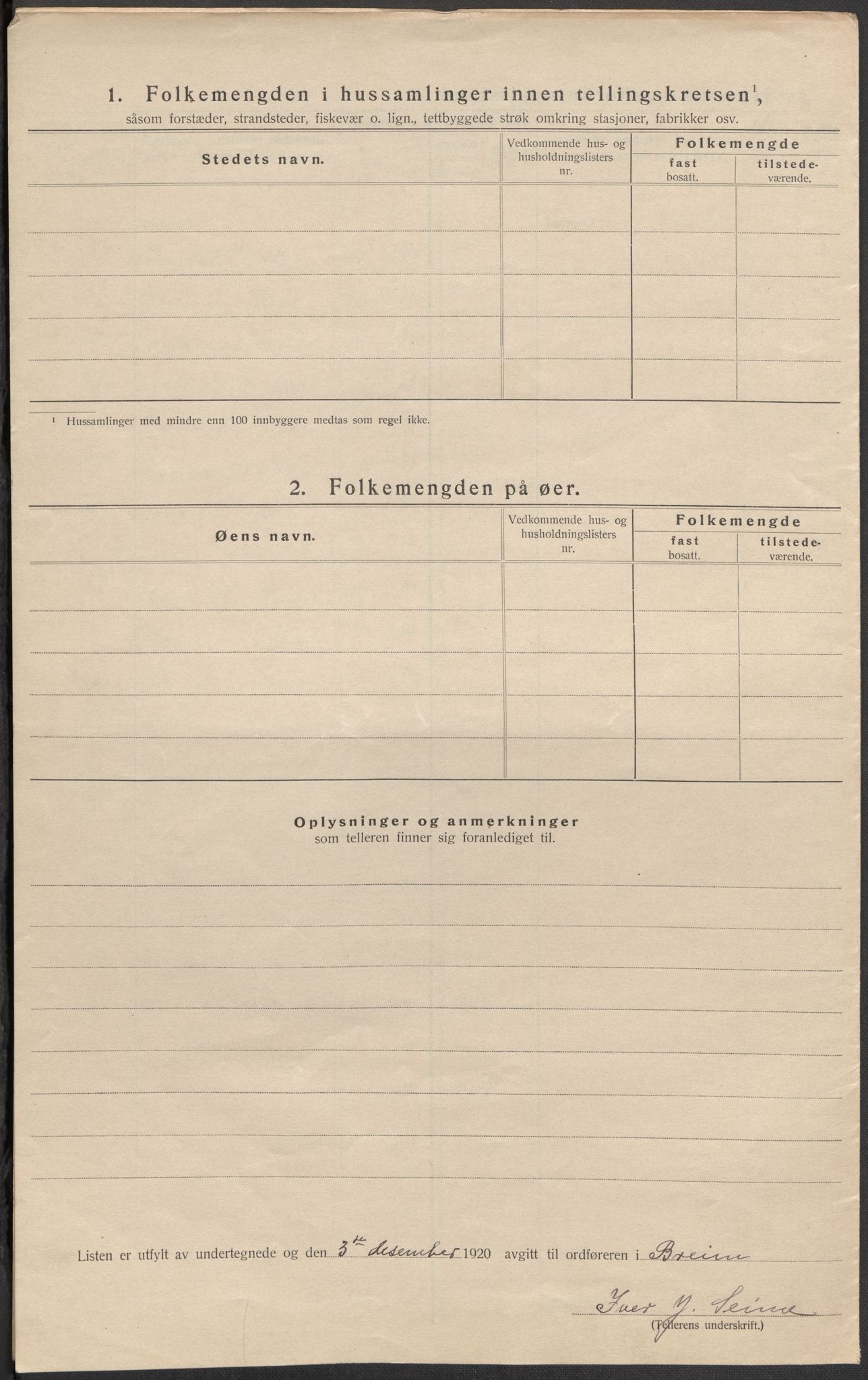 SAB, 1920 census for Breim, 1920, p. 27