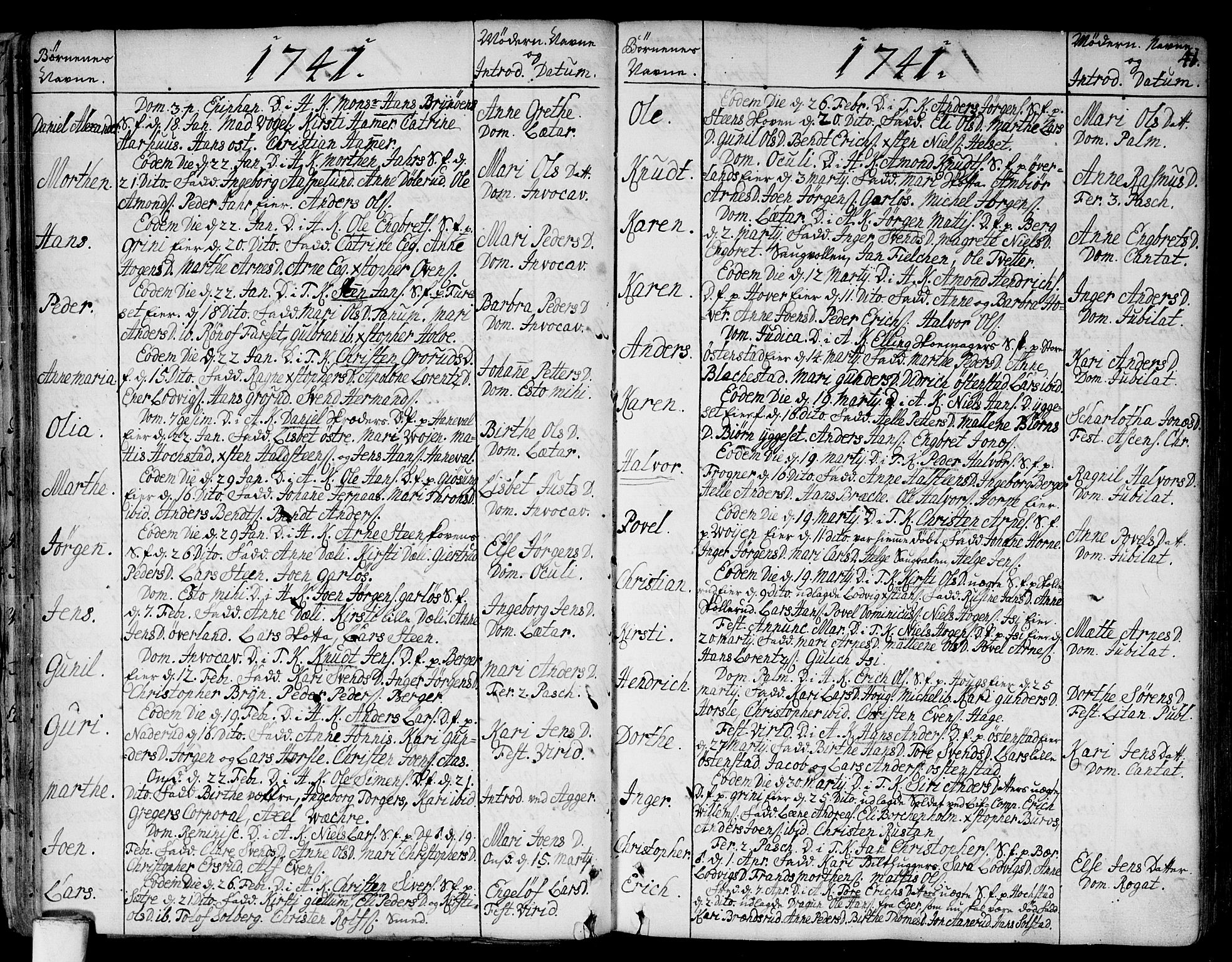 Asker prestekontor Kirkebøker, SAO/A-10256a/F/Fa/L0002: Parish register (official) no. I 2, 1733-1766, p. 41