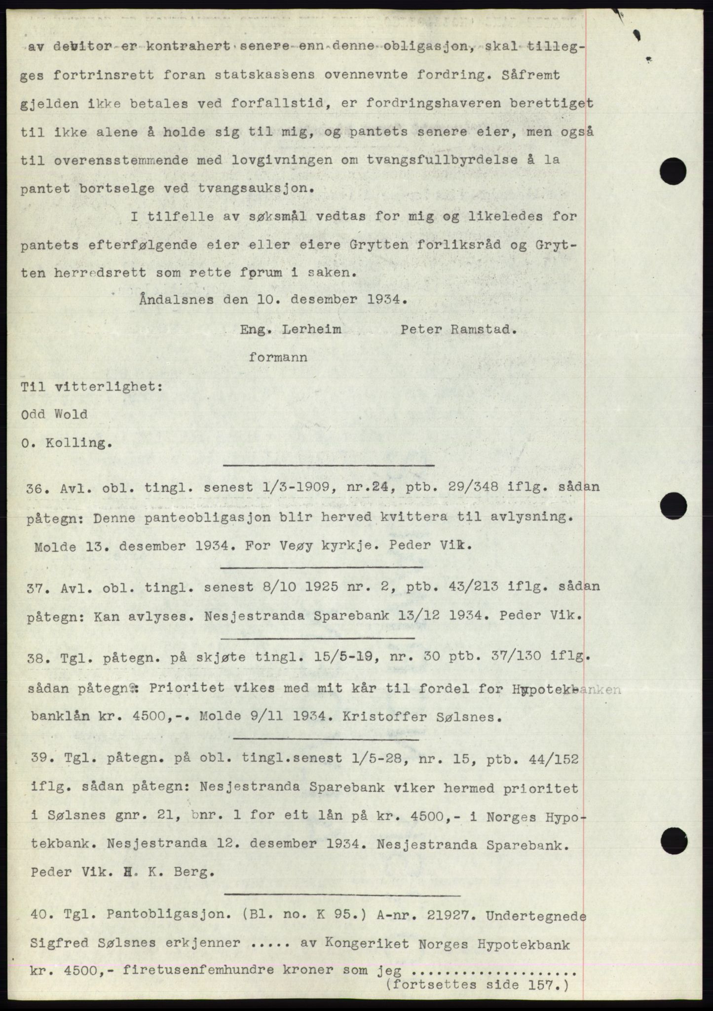 Romsdal sorenskriveri, AV/SAT-A-4149/1/2/2C/L0066: Mortgage book no. 60, 1934-1935, Deed date: 15.12.1934