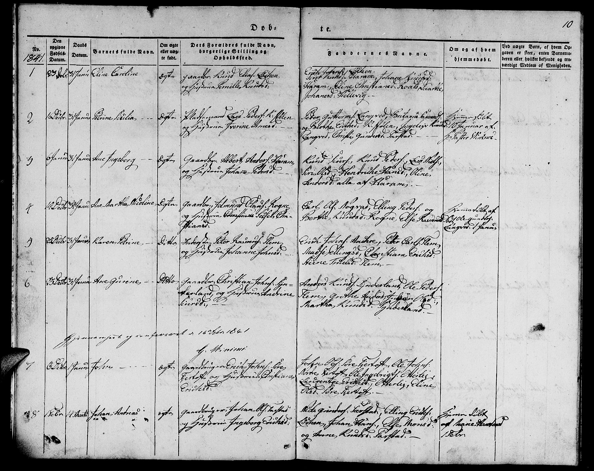Ministerialprotokoller, klokkerbøker og fødselsregistre - Møre og Romsdal, SAT/A-1454/536/L0507: Parish register (copy) no. 536C02, 1839-1859, p. 10