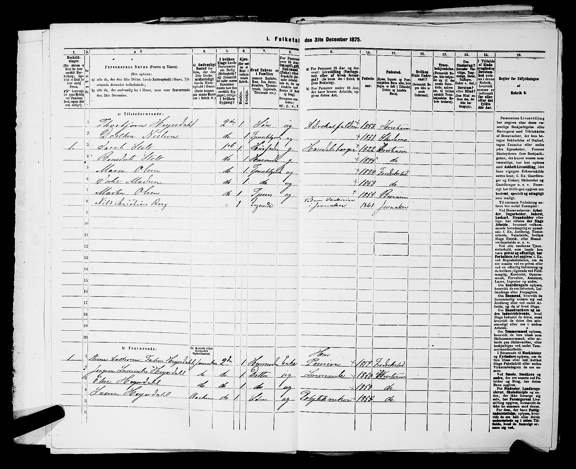 RA, 1875 census for 0301 Kristiania, 1875, p. 350