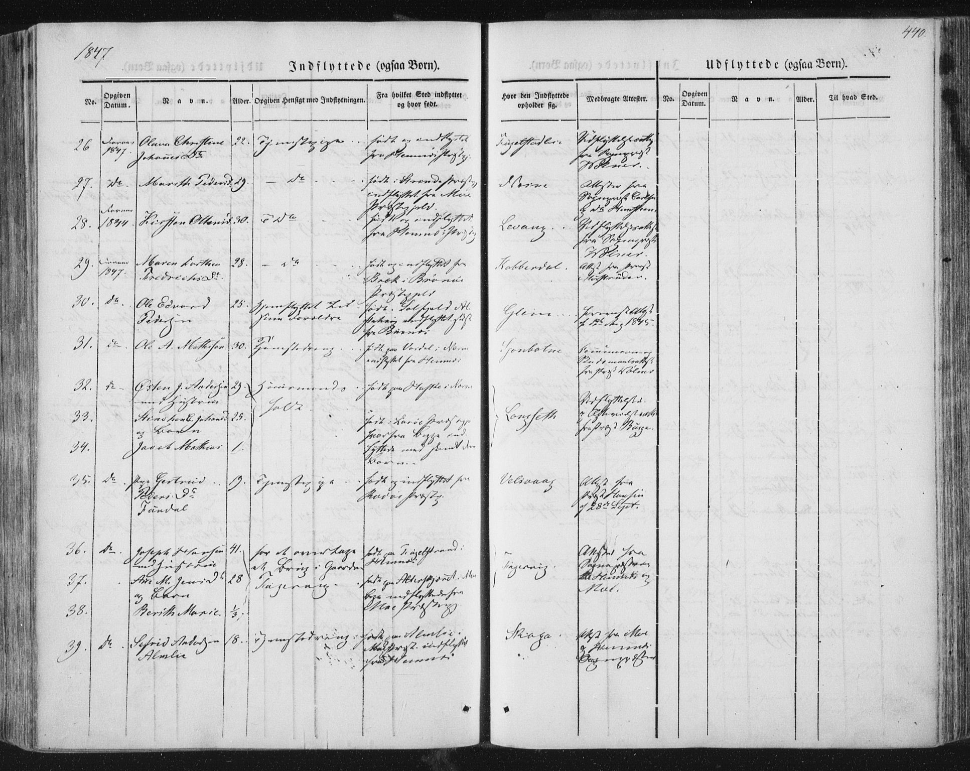 Ministerialprotokoller, klokkerbøker og fødselsregistre - Nordland, AV/SAT-A-1459/838/L0549: Parish register (official) no. 838A07, 1840-1854, p. 440