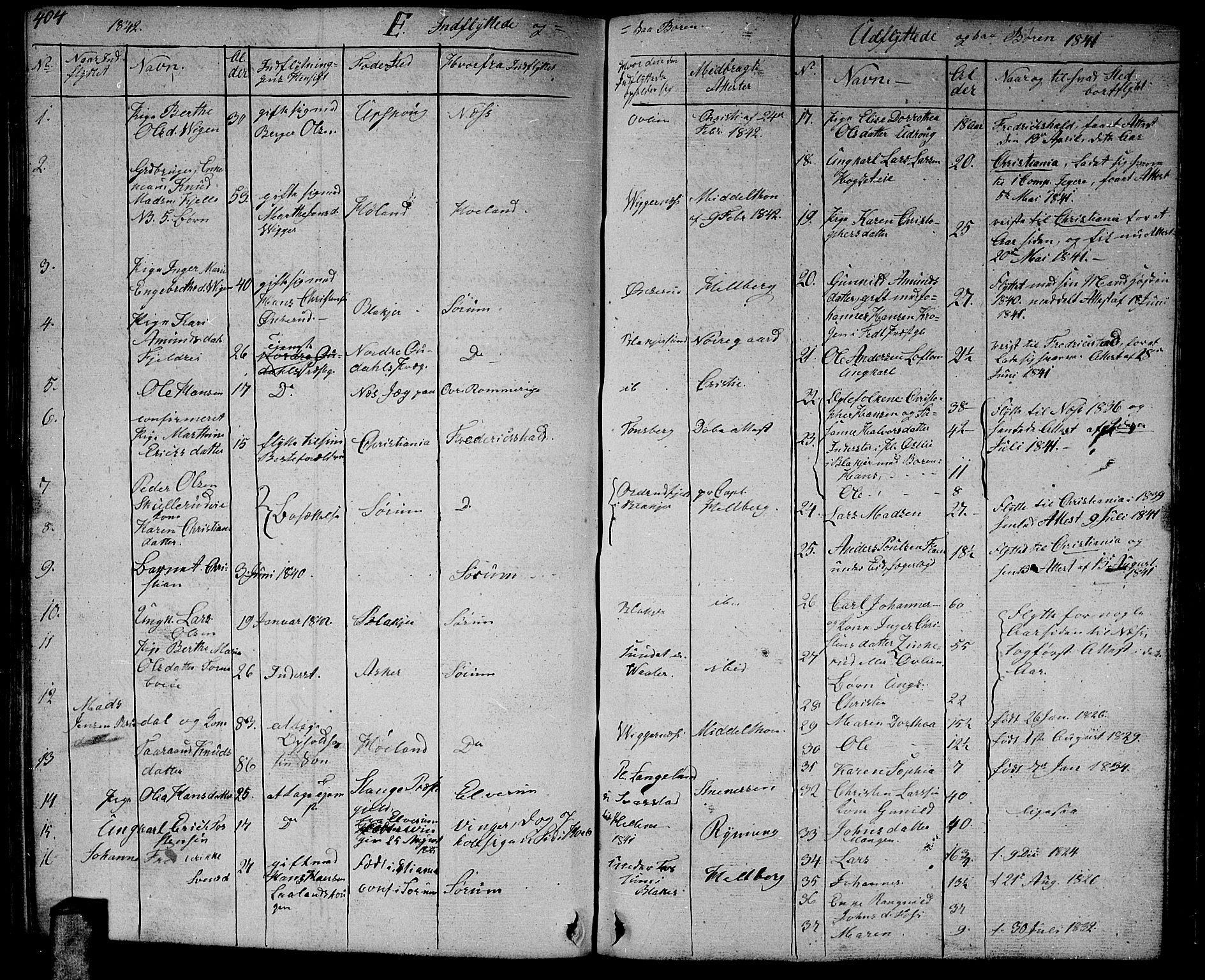 Aurskog prestekontor Kirkebøker, AV/SAO-A-10304a/G/Ga/L0002: Parish register (copy) no. I 2, 1829-1857, p. 404