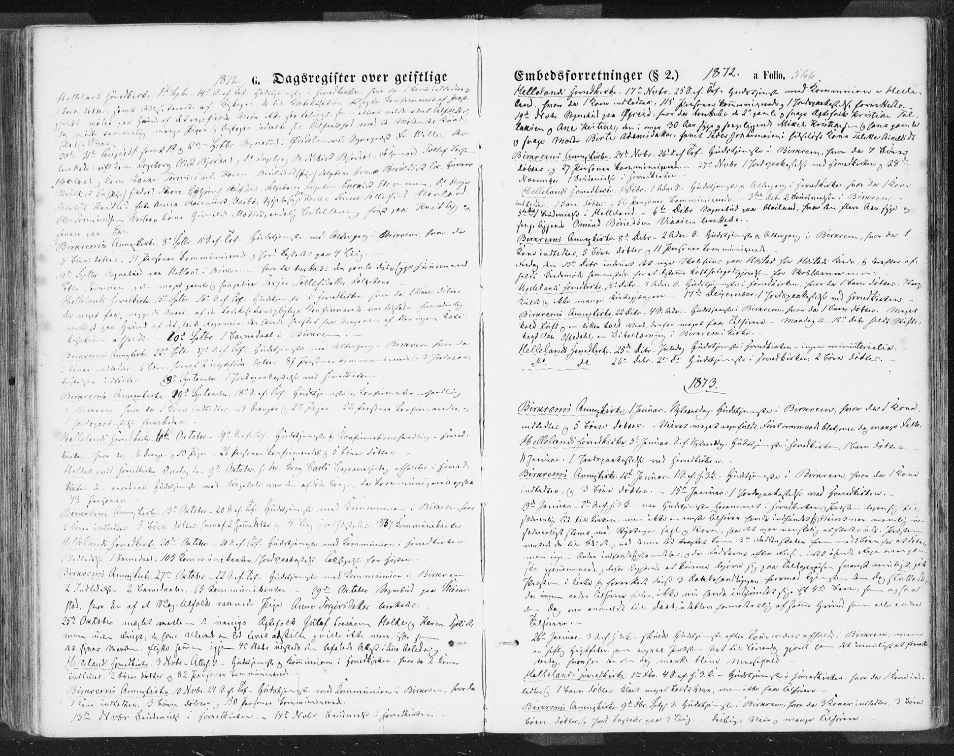 Helleland sokneprestkontor, SAST/A-101810: Parish register (official) no. A 7.2, 1863-1886, p. 566