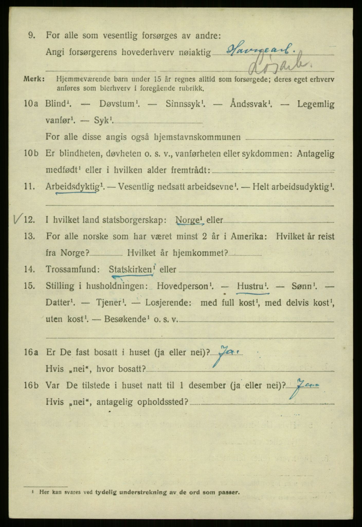 SAB, 1920 census for Bergen, 1920, p. 184667