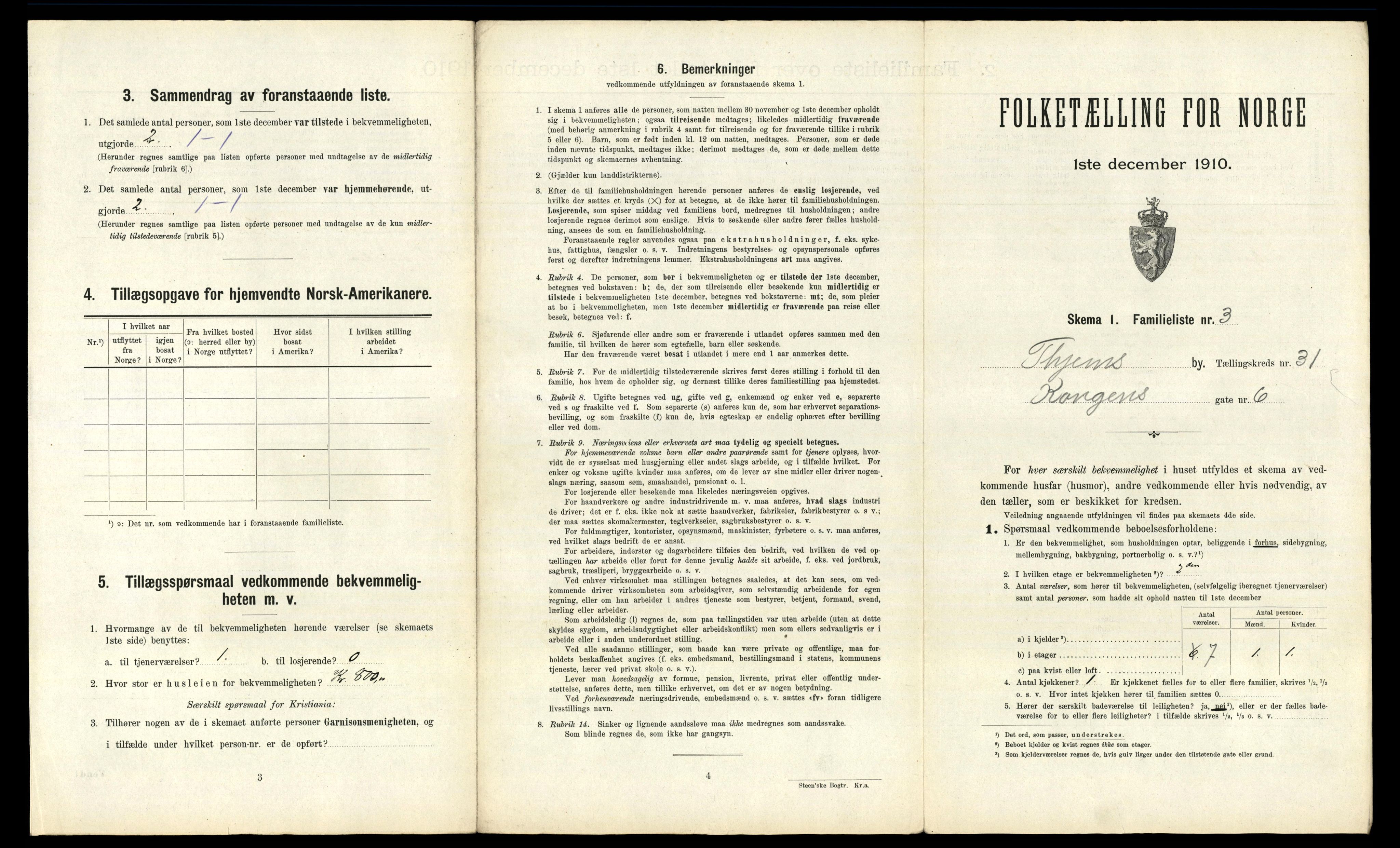 RA, 1910 census for Trondheim, 1910, p. 8545