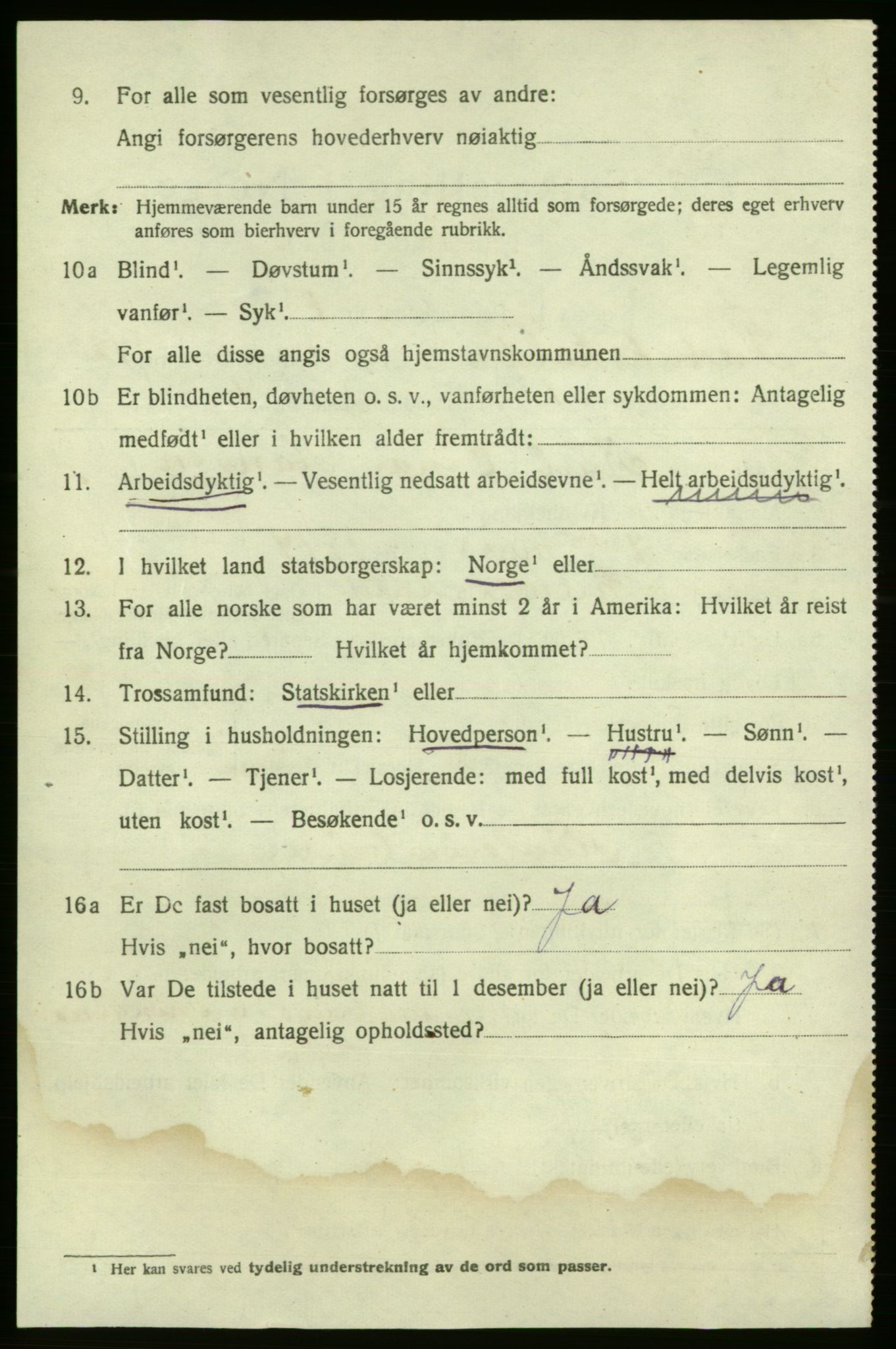 SAO, 1920 census for Fredrikshald, 1920, p. 19812