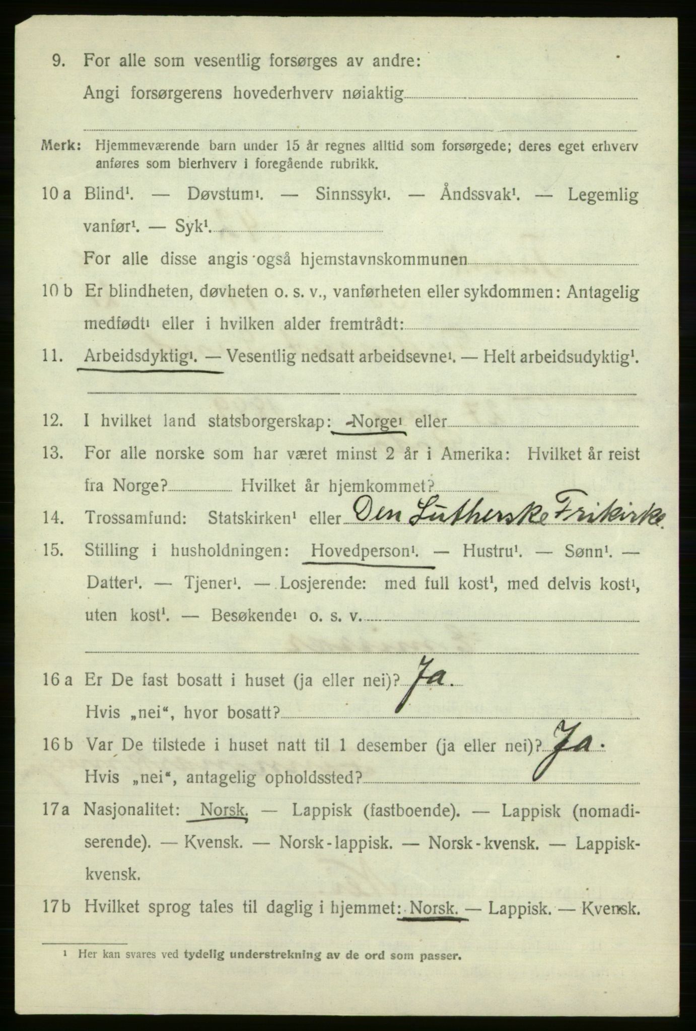 SATØ, 1920 census for Talvik, 1920, p. 5417