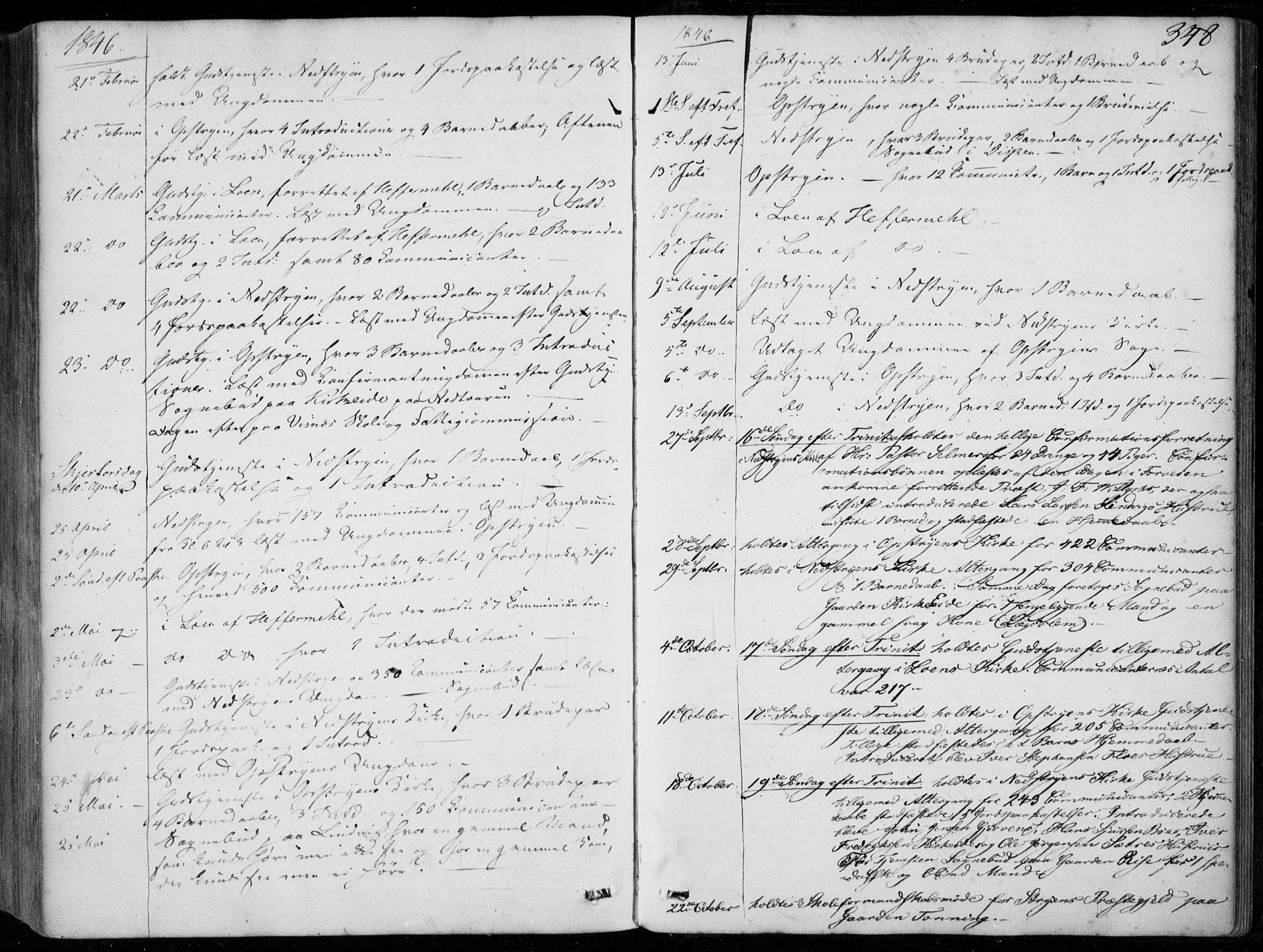 Stryn Sokneprestembete, AV/SAB-A-82501: Parish register (official) no. A 2, 1844-1861, p. 348