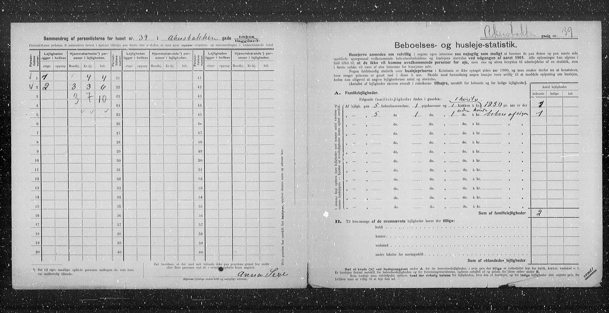 OBA, Municipal Census 1905 for Kristiania, 1905, p. 146