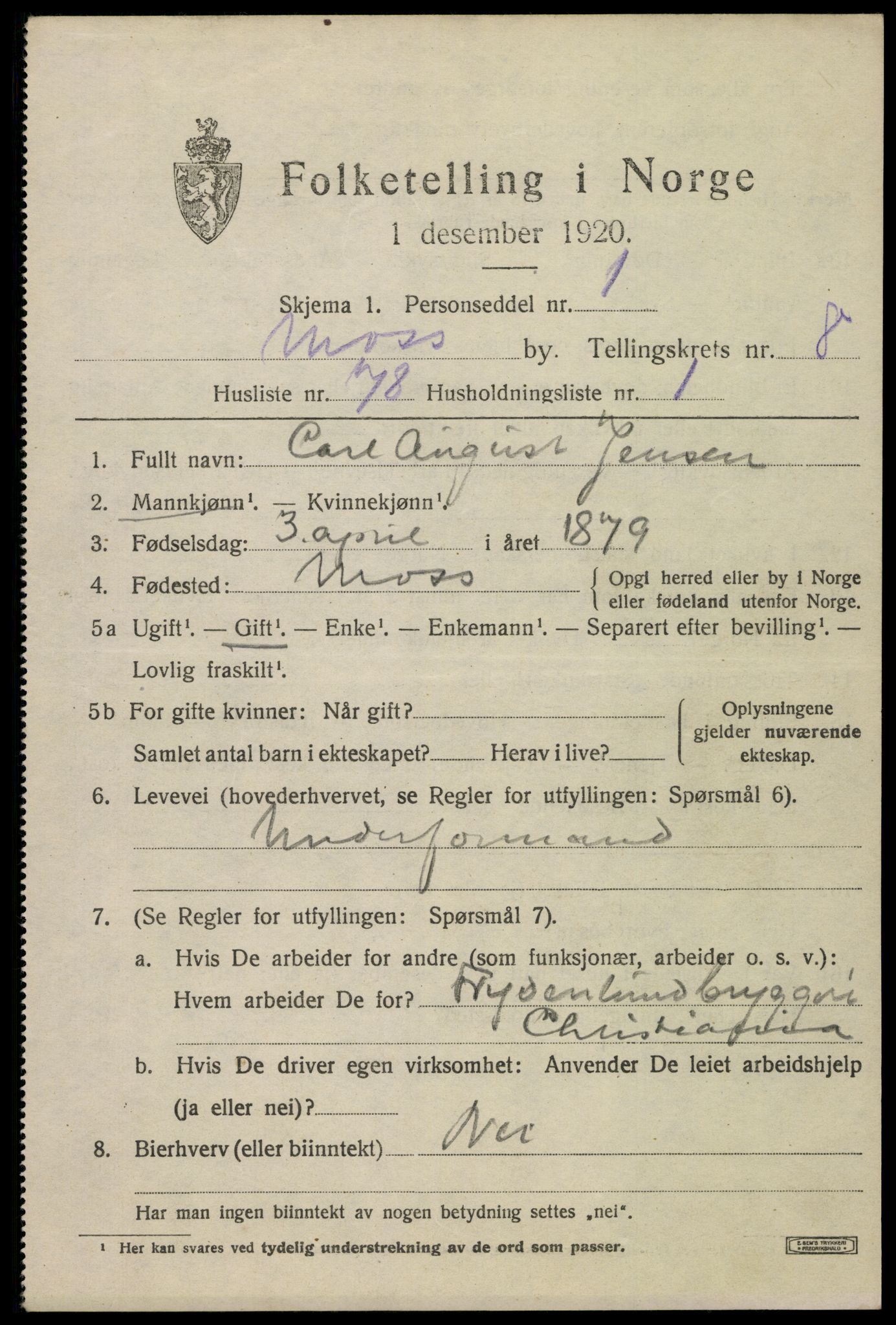 SAO, 1920 census for Moss, 1920, p. 23827