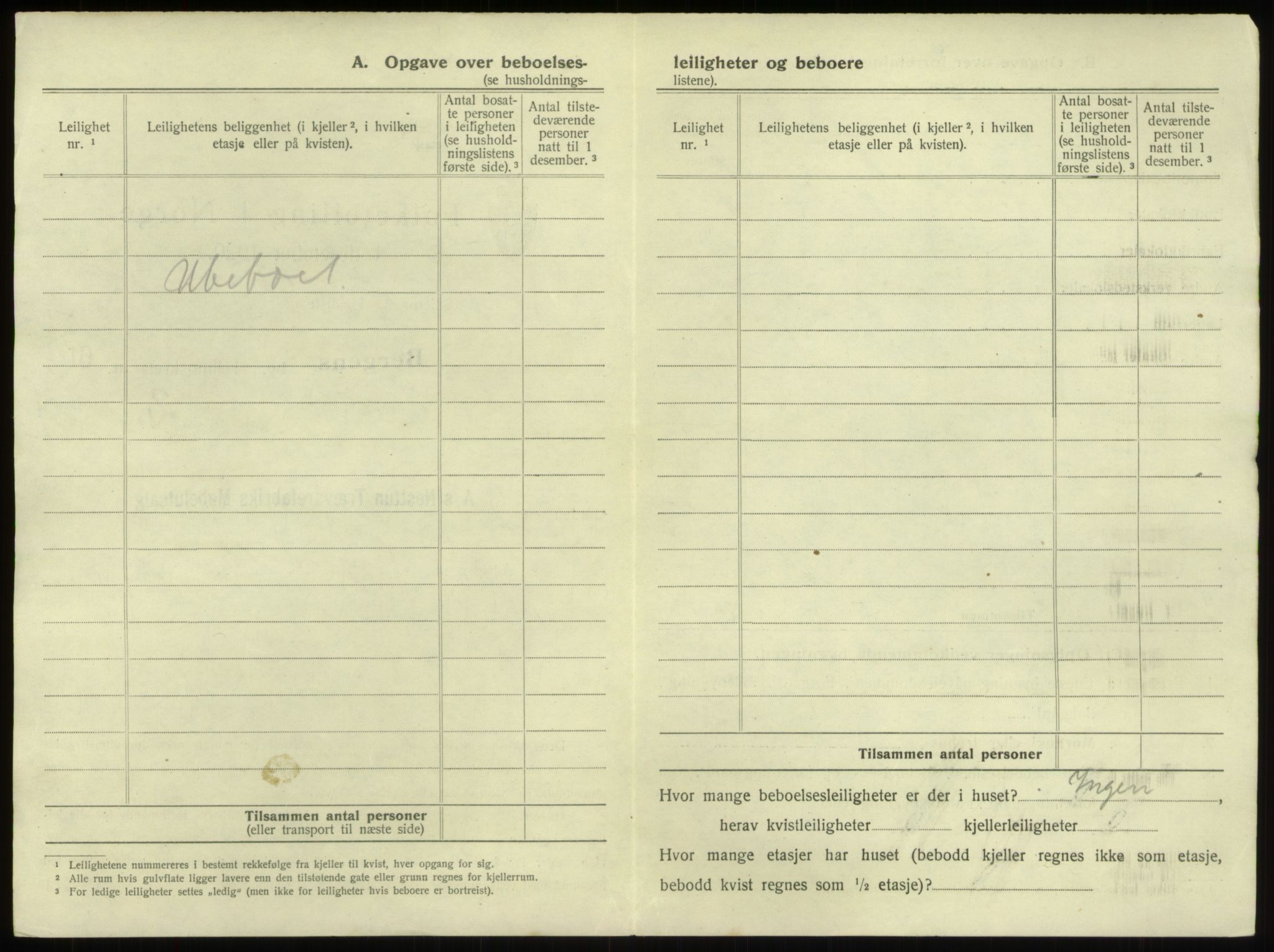 SAB, 1920 census for Bergen, 1920, p. 5501