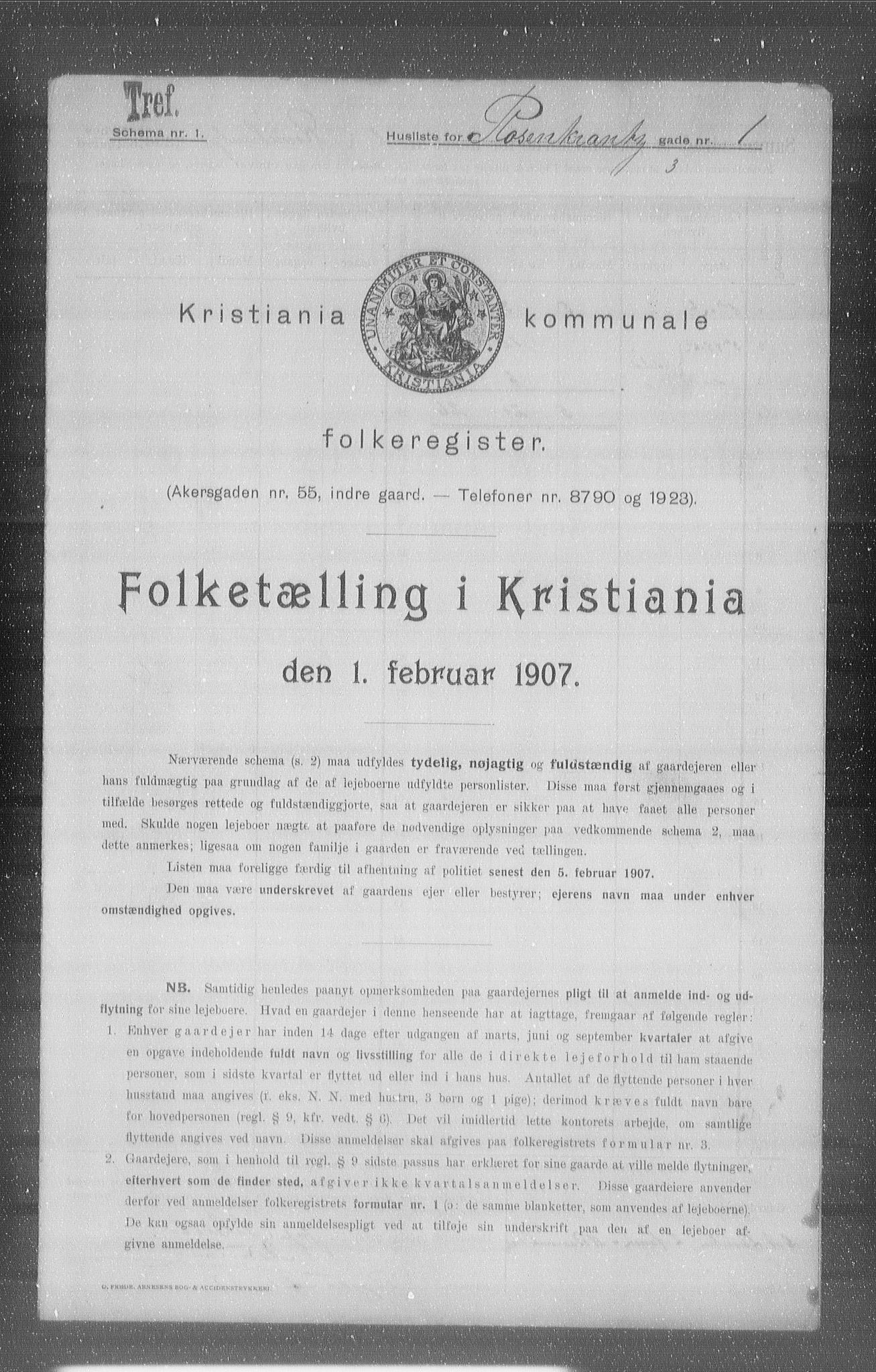 OBA, Municipal Census 1907 for Kristiania, 1907, p. 42737