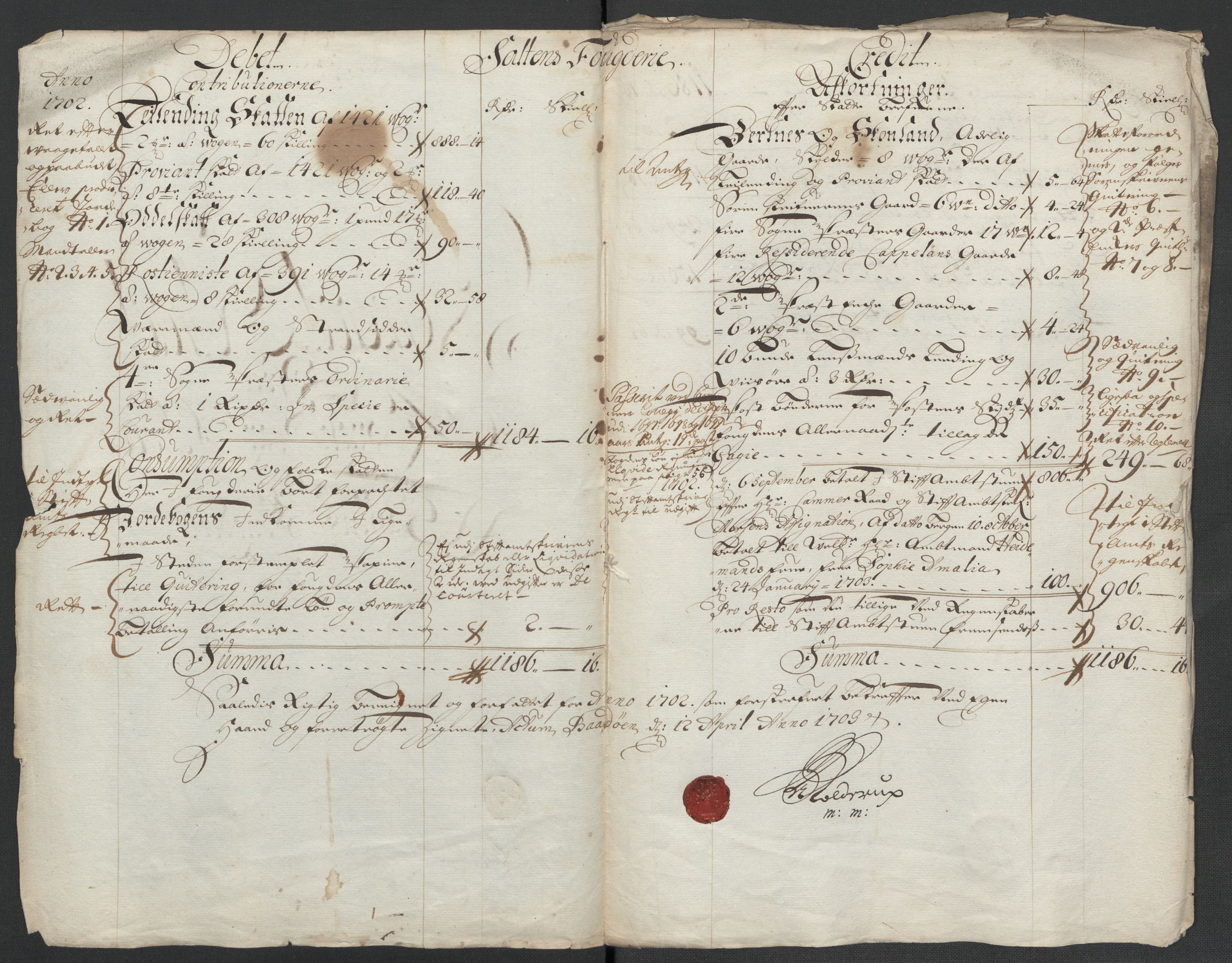 Rentekammeret inntil 1814, Reviderte regnskaper, Fogderegnskap, RA/EA-4092/R66/L4580: Fogderegnskap Salten, 1701-1706, p. 82