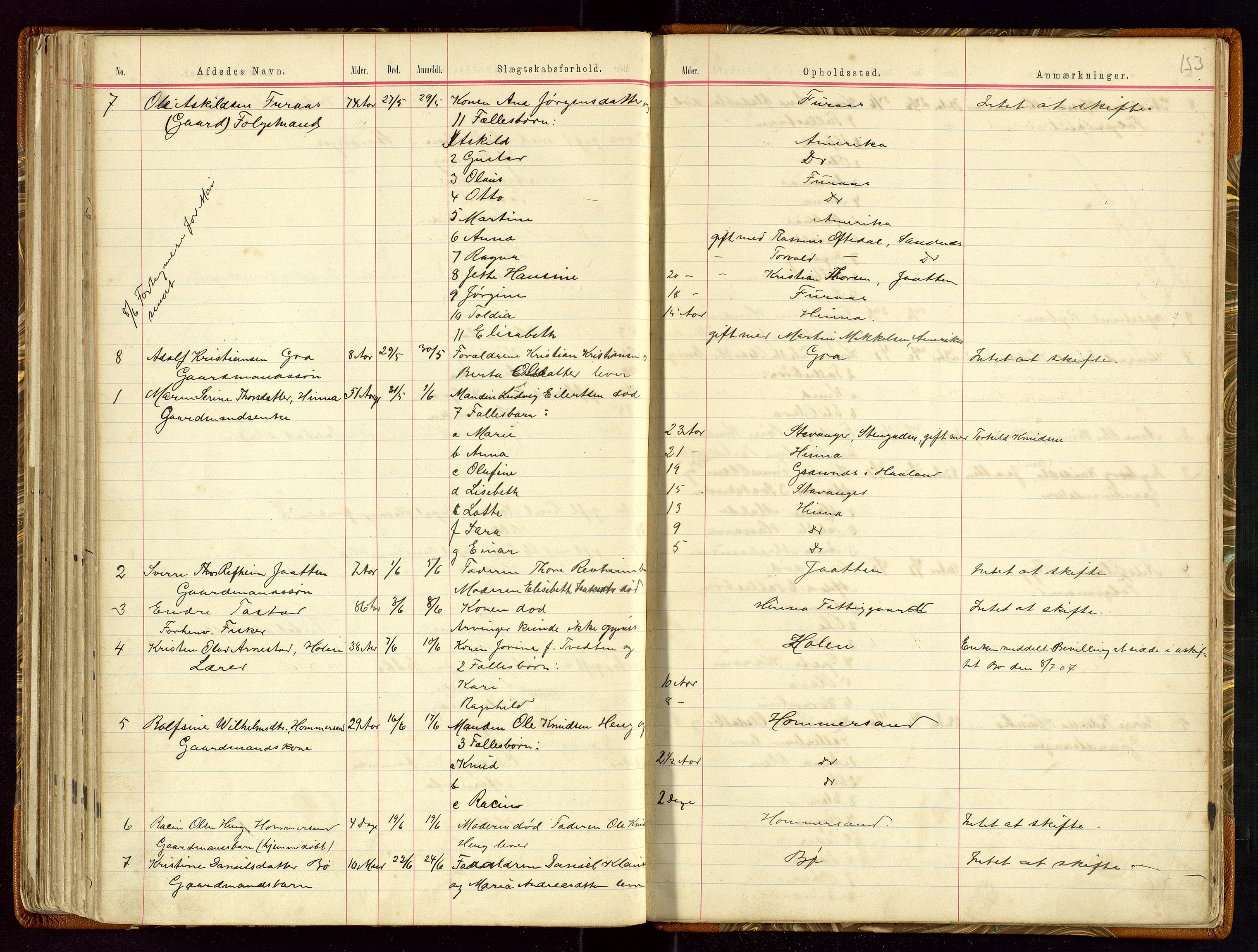 Hetland lensmannskontor, AV/SAST-A-100101/Gga/L0001: Dødsfallprotokoll, 1883-1910, p. 153