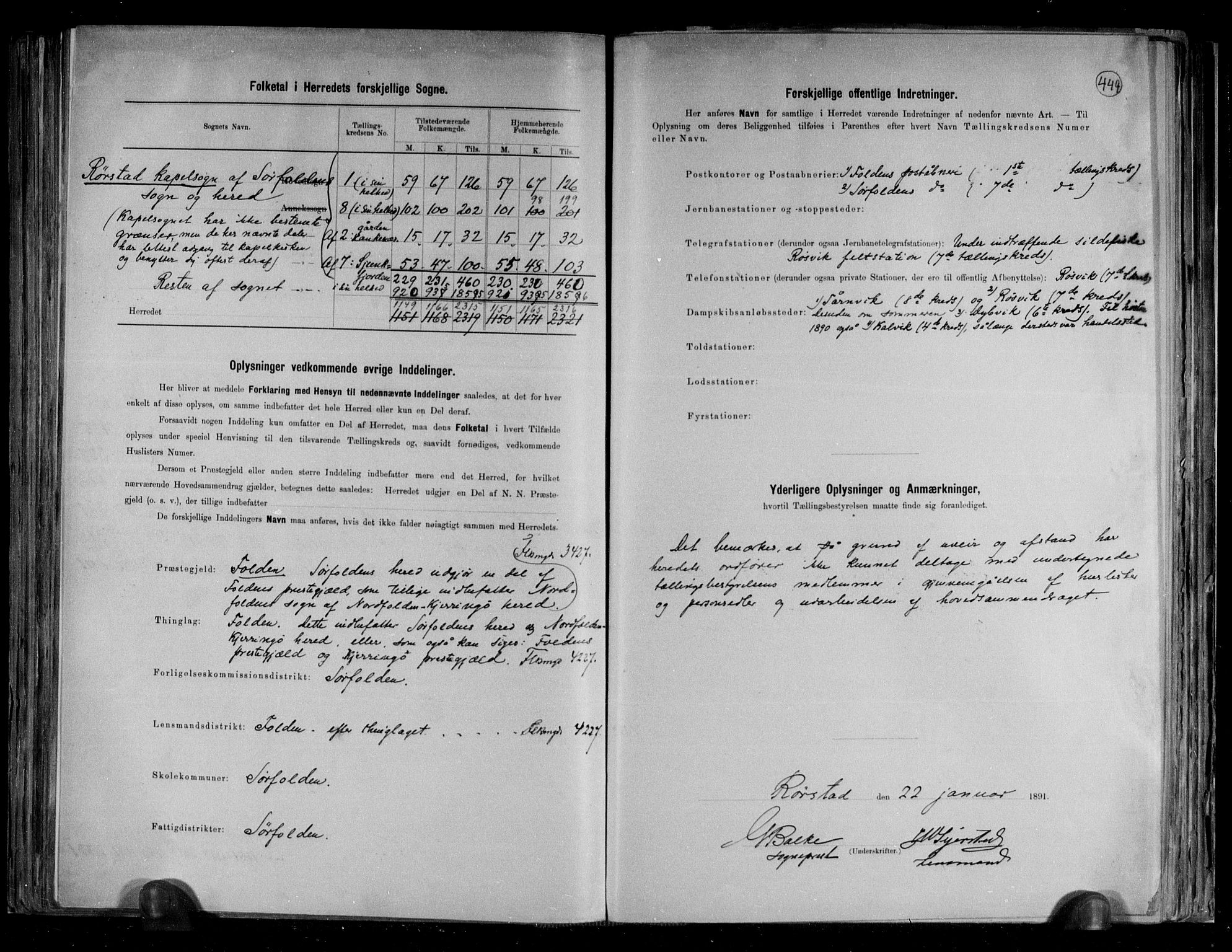 RA, 1891 census for 1845 Sørfold, 1891, p. 3