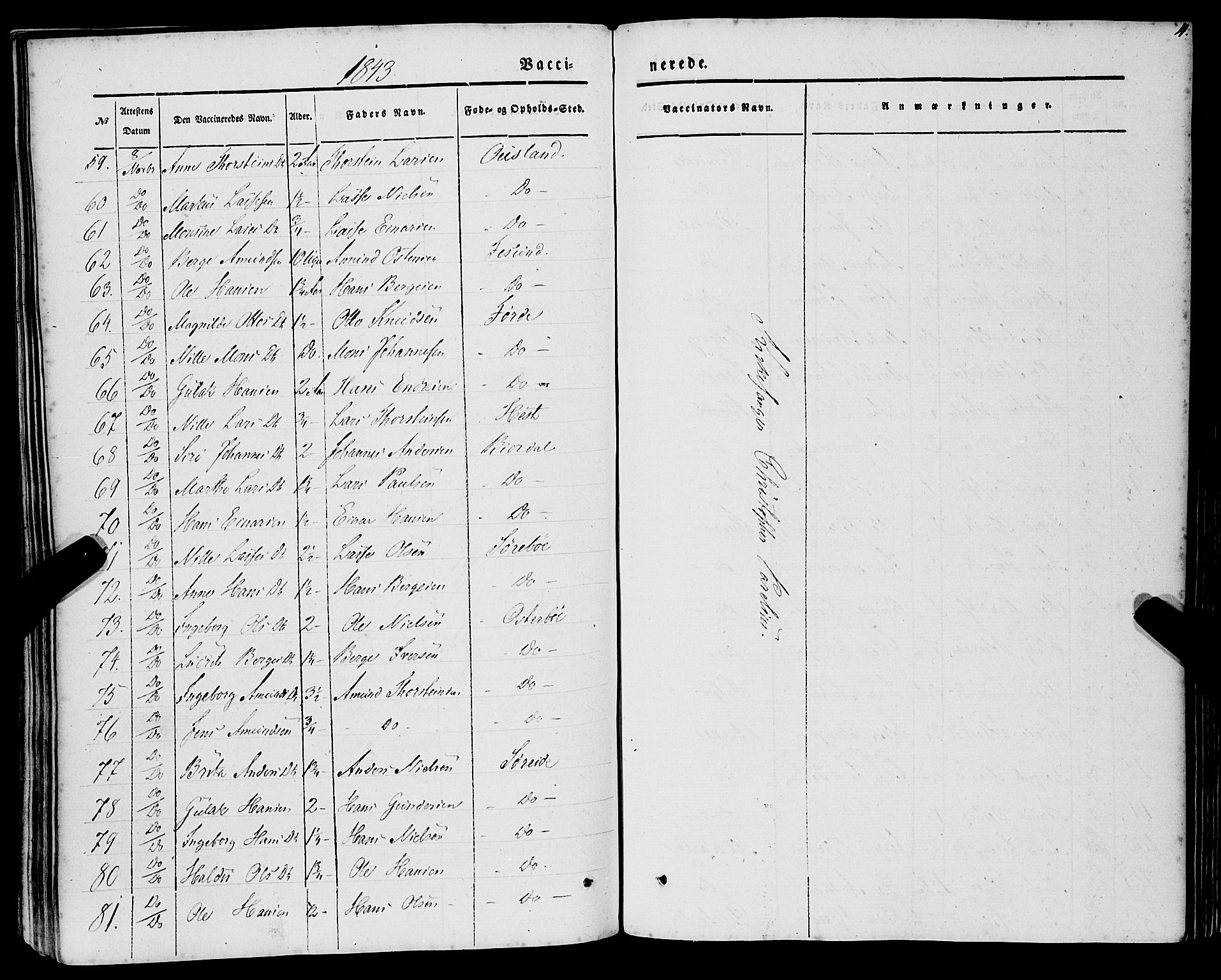 Lavik sokneprestembete, AV/SAB-A-80901: Parish register (official) no. A 3, 1843-1863, p. 4