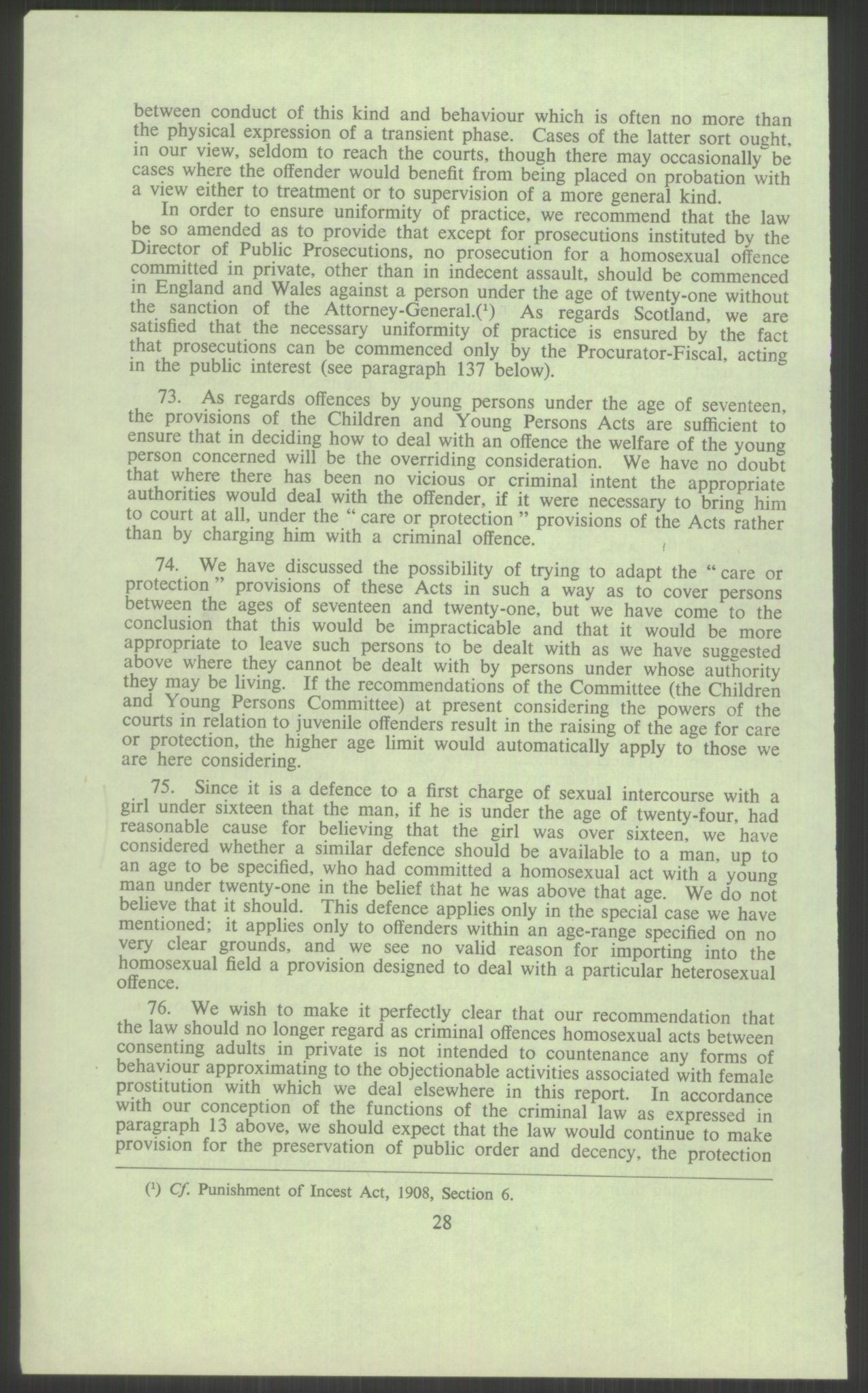 Justisdepartementet, Lovavdelingen, AV/RA-S-3212/D/De/L0029/0001: Straffeloven / Straffelovens revisjon: 5 - Ot. prp. nr.  41 - 1945: Homoseksualiet. 3 mapper, 1956-1970, p. 612