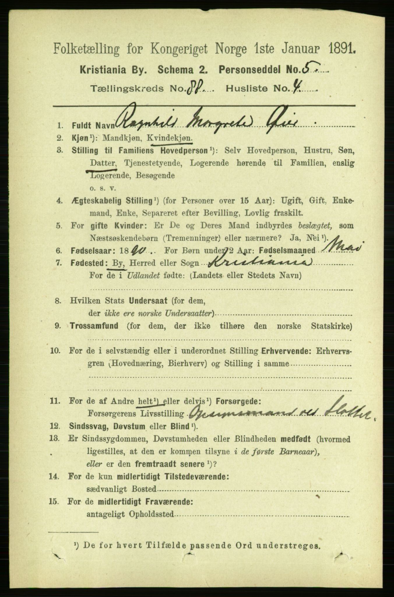 RA, 1891 census for 0301 Kristiania, 1891, p. 43861