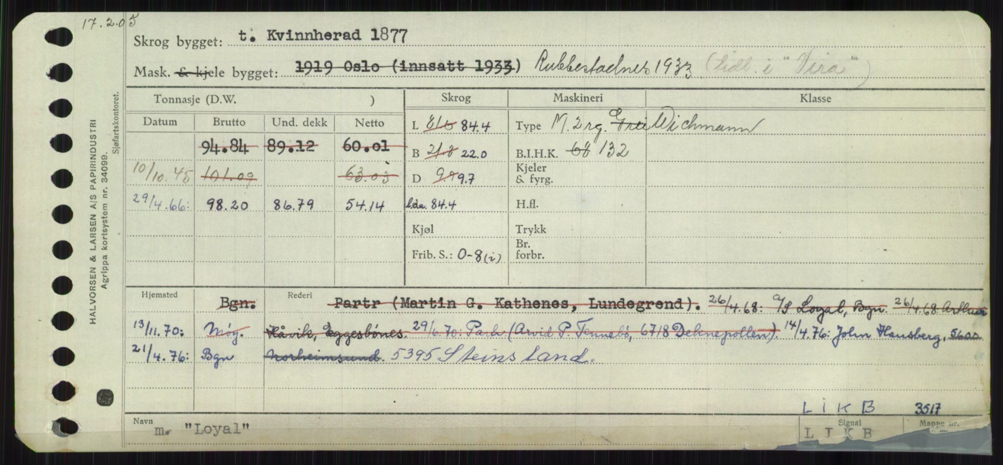 Sjøfartsdirektoratet med forløpere, Skipsmålingen, RA/S-1627/H/Ha/L0003/0002: Fartøy, Hilm-Mar / Fartøy, Kom-Mar, p. 651