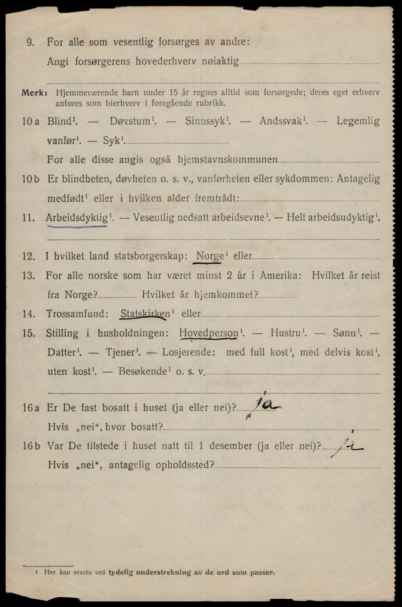 SAT, 1920 census for Trondheim, 1920, p. 44843